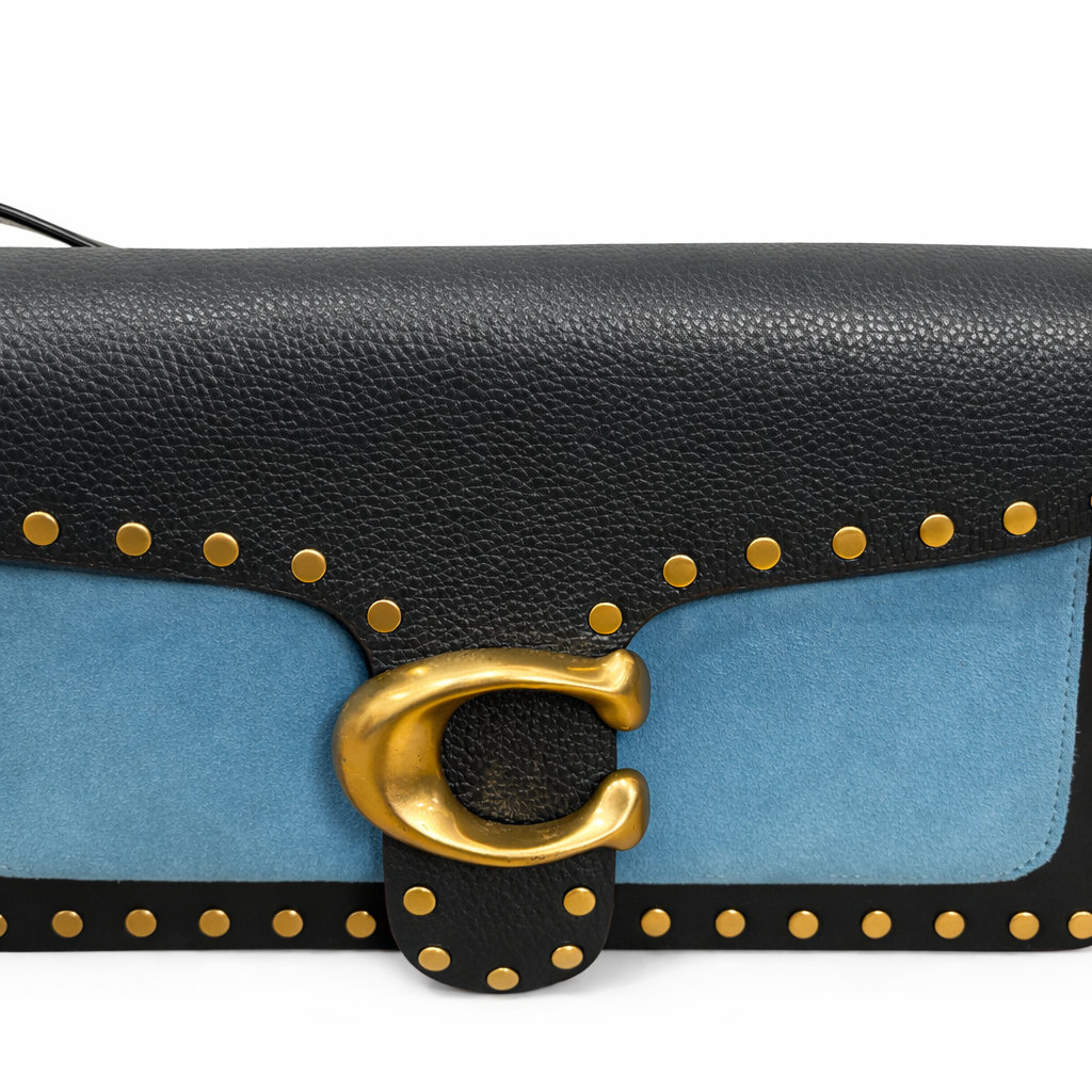 Coach Leather with Border Rivets Tabby Shoulder Bag