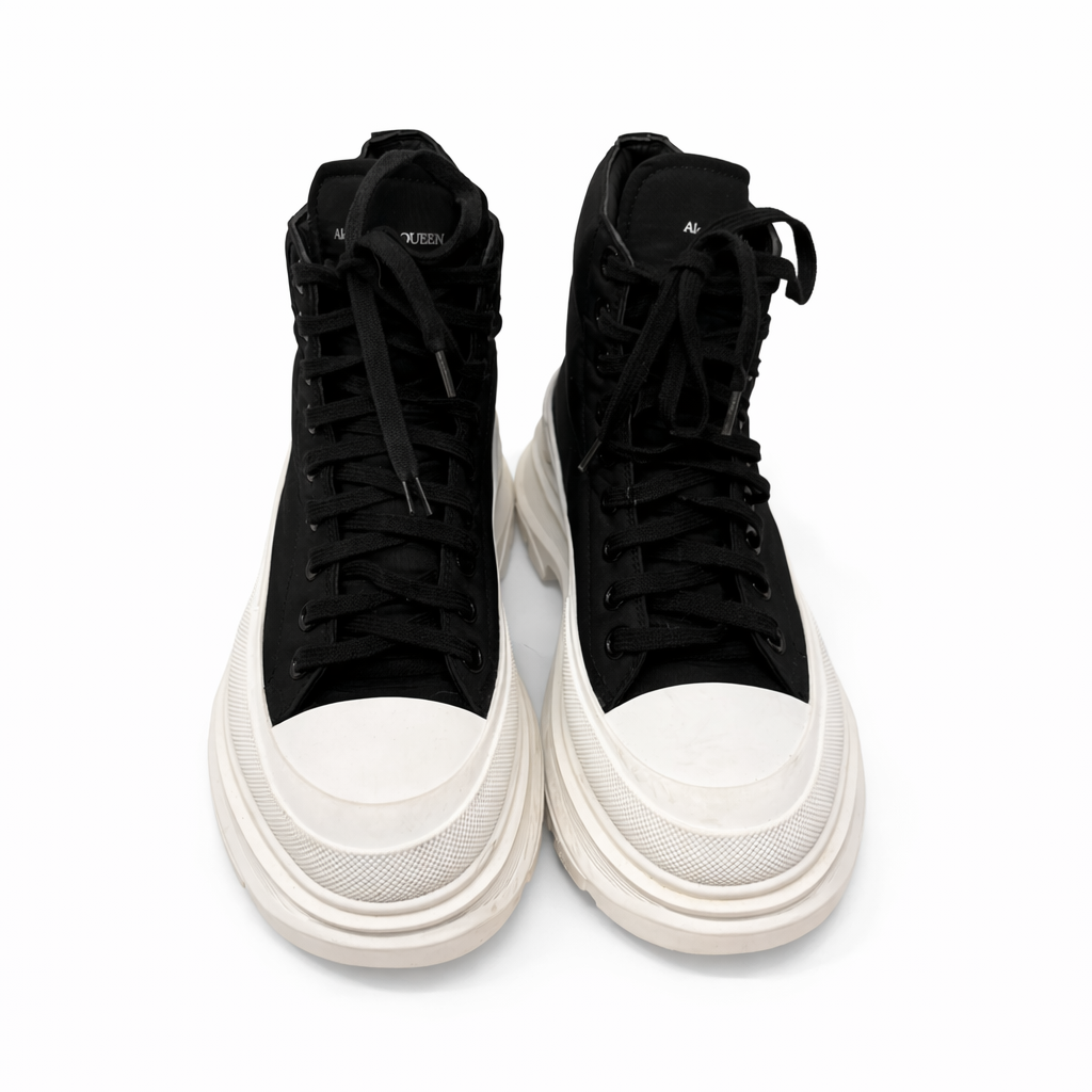 Alexander McQueen Tread Slick Puffer High Top Sneakers Size 39.5