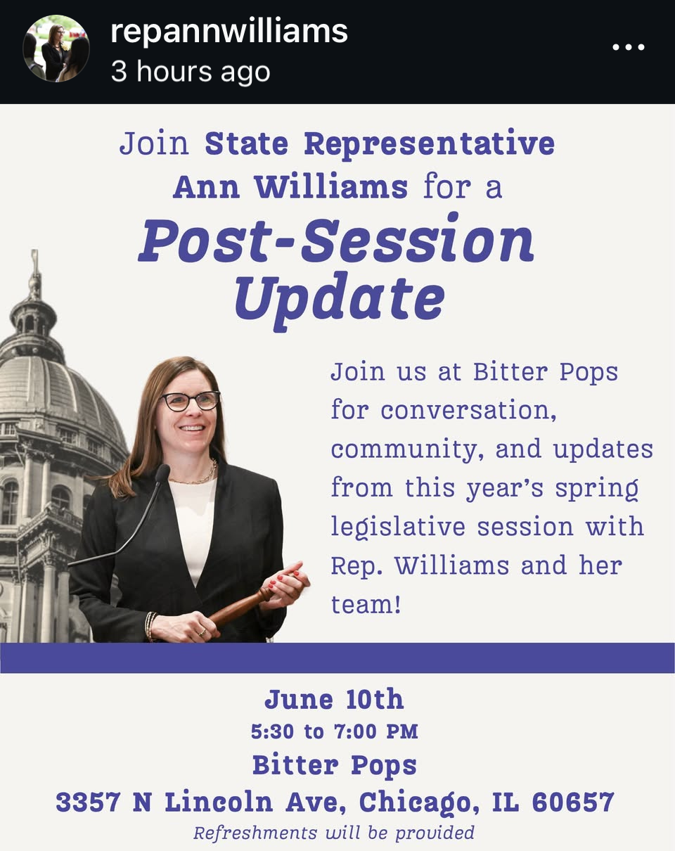 IL HD11 State Rep Williams Post Session Update