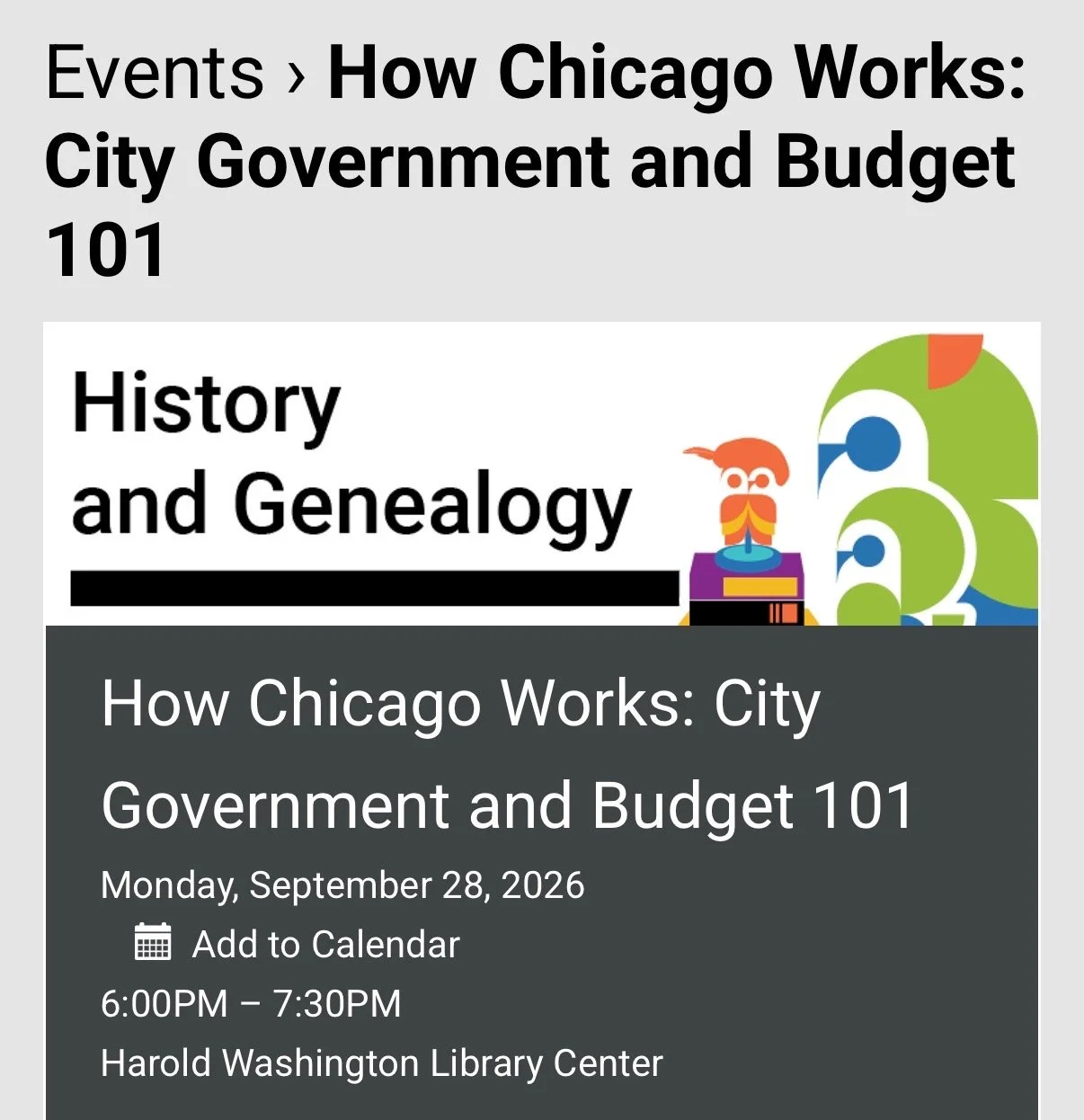 Chicago Budget 101