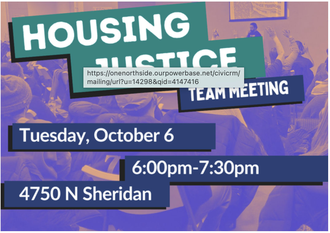 One Northside Housing Justice Team Meeting