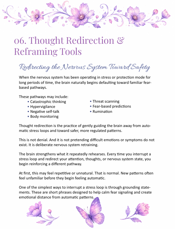 Chapter: Thought Redirection & Reframing Tools
