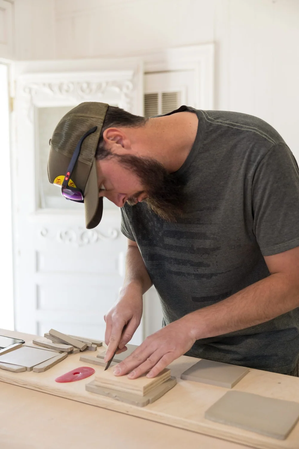 Adam marking test tiles