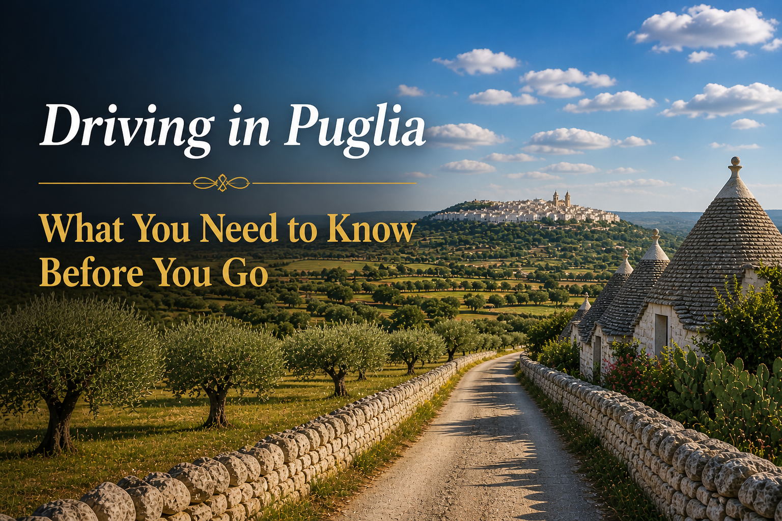 Driving in Puglia: What You Need to Know Before You Go
