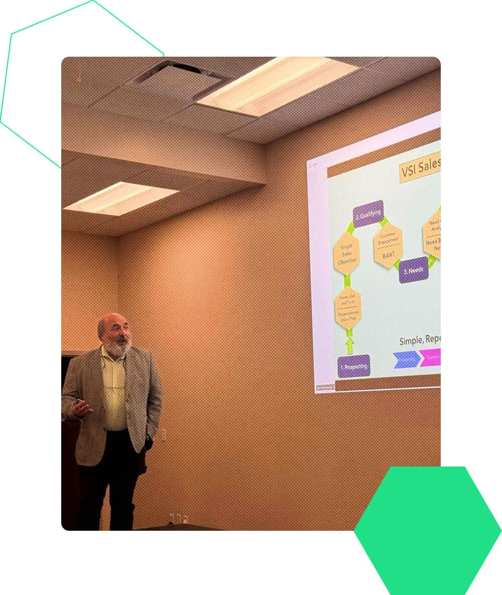 Bob Hultz teaching his VSI sales framework
