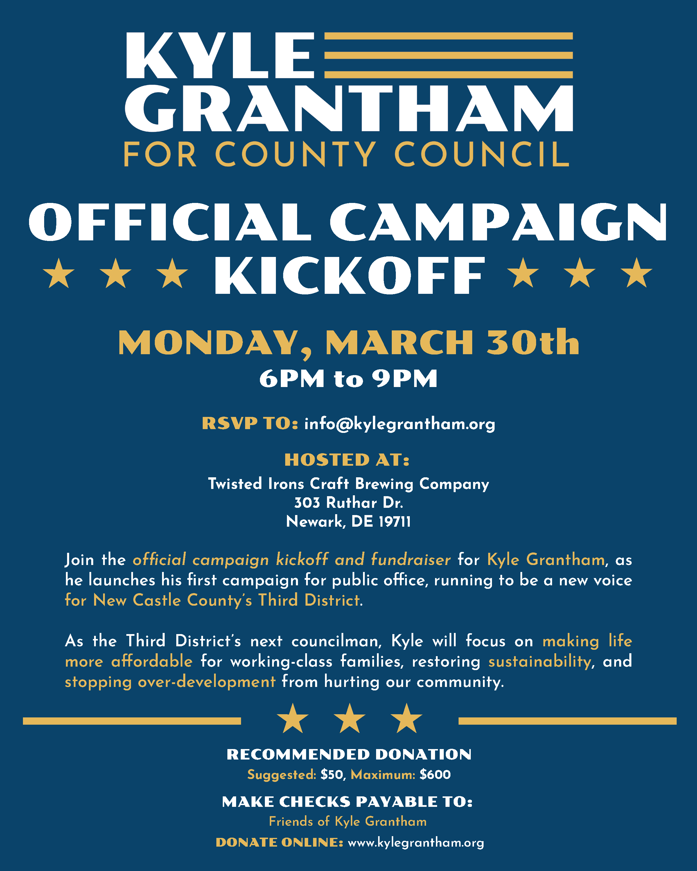 CAMPAIGN KICKOFF and FUnDRAISER