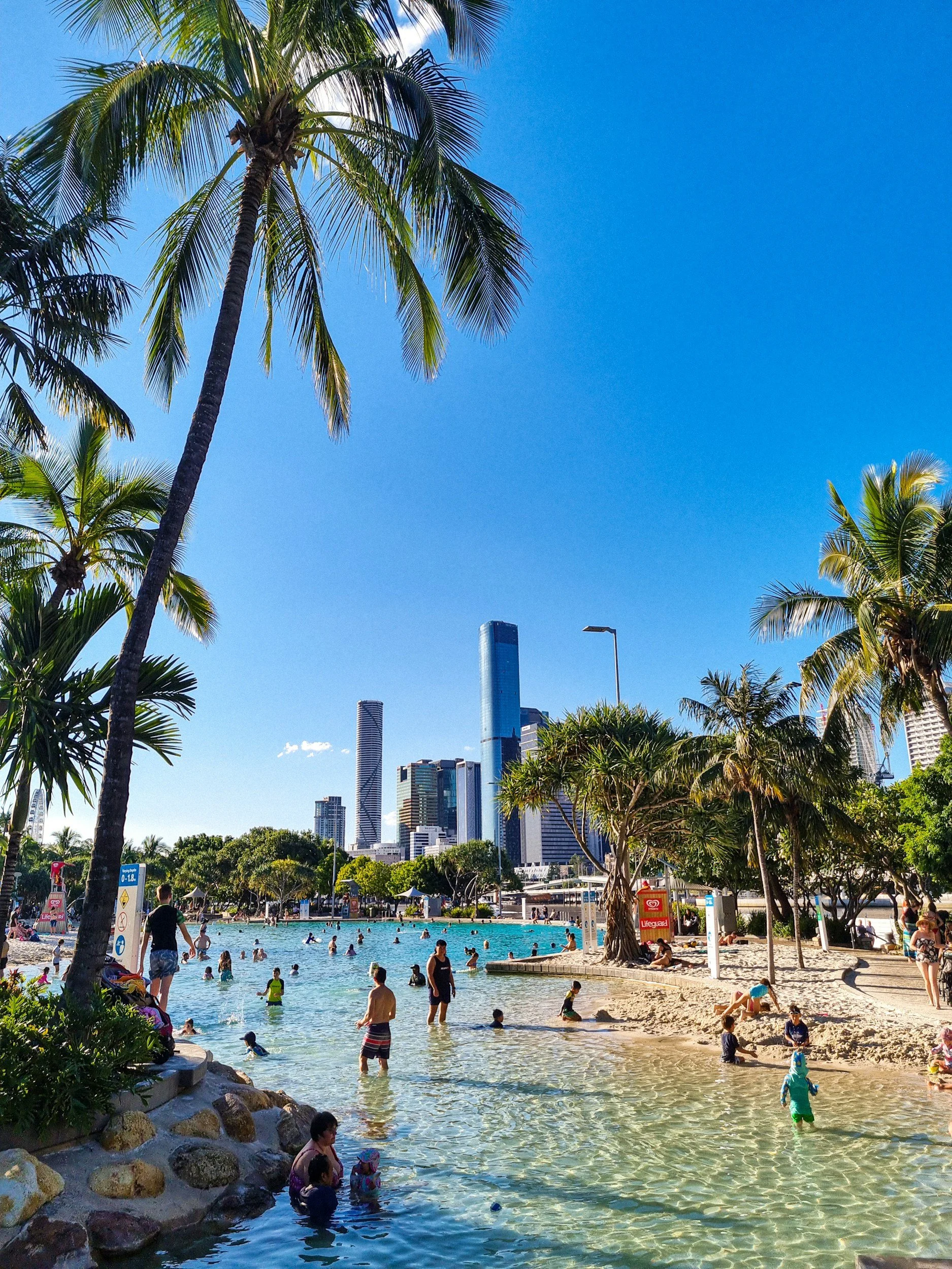 The public pool at South Bank in Brisbane, Queensland, Ausralia