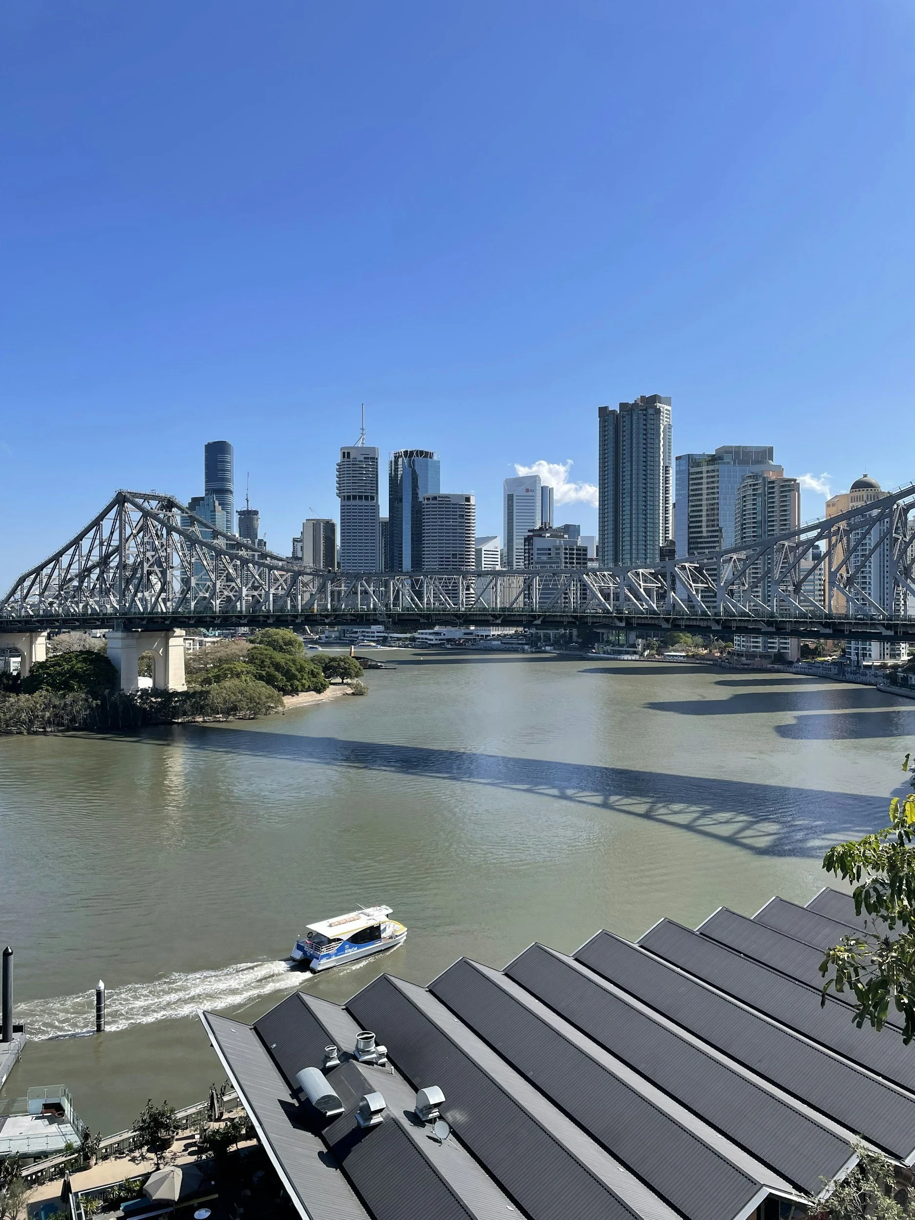 Brisbane River and the Story Bridge in Brisbane, Queensland, Australia