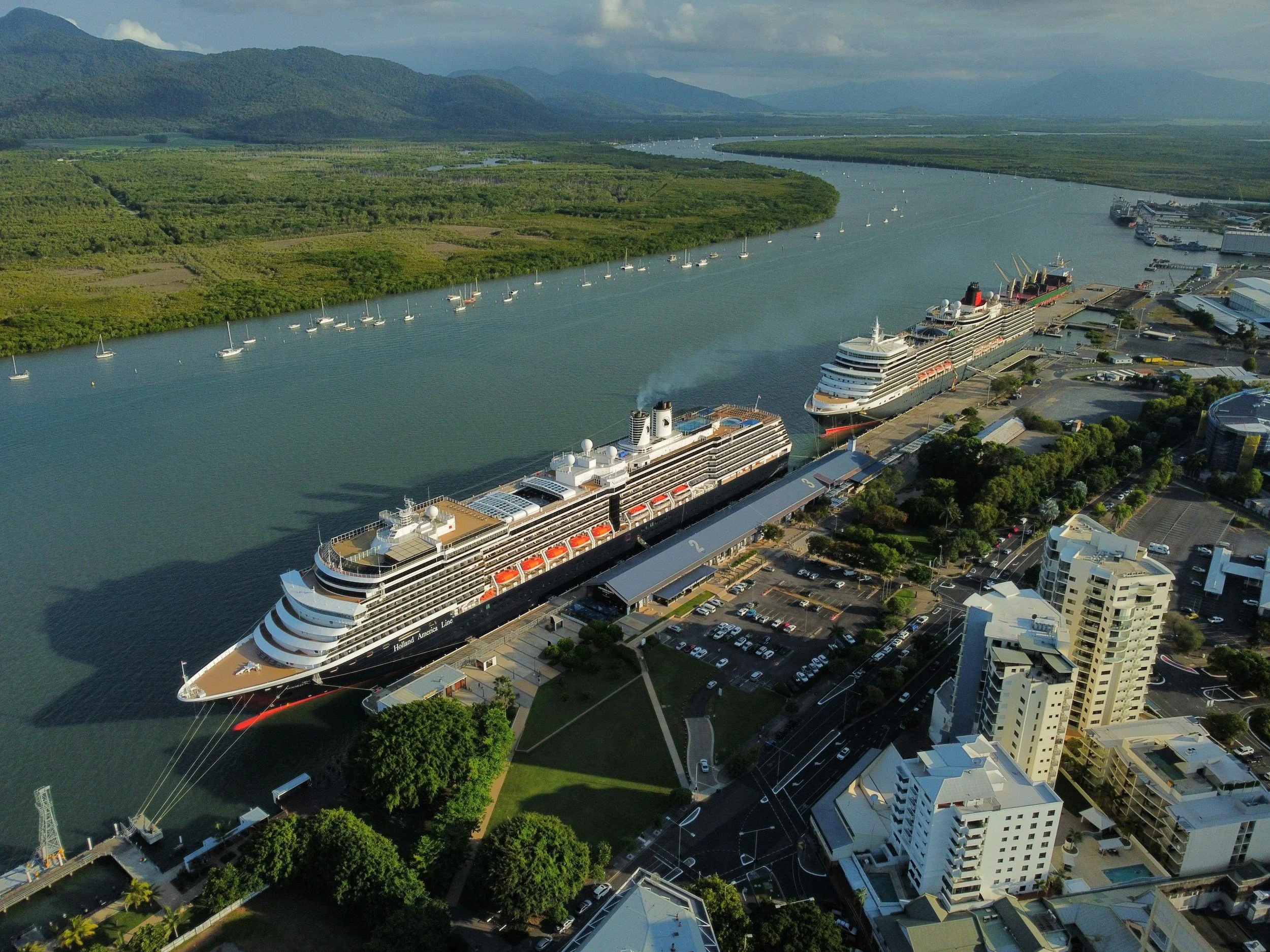 Cruises docked in Cairns, Queensland, Australia