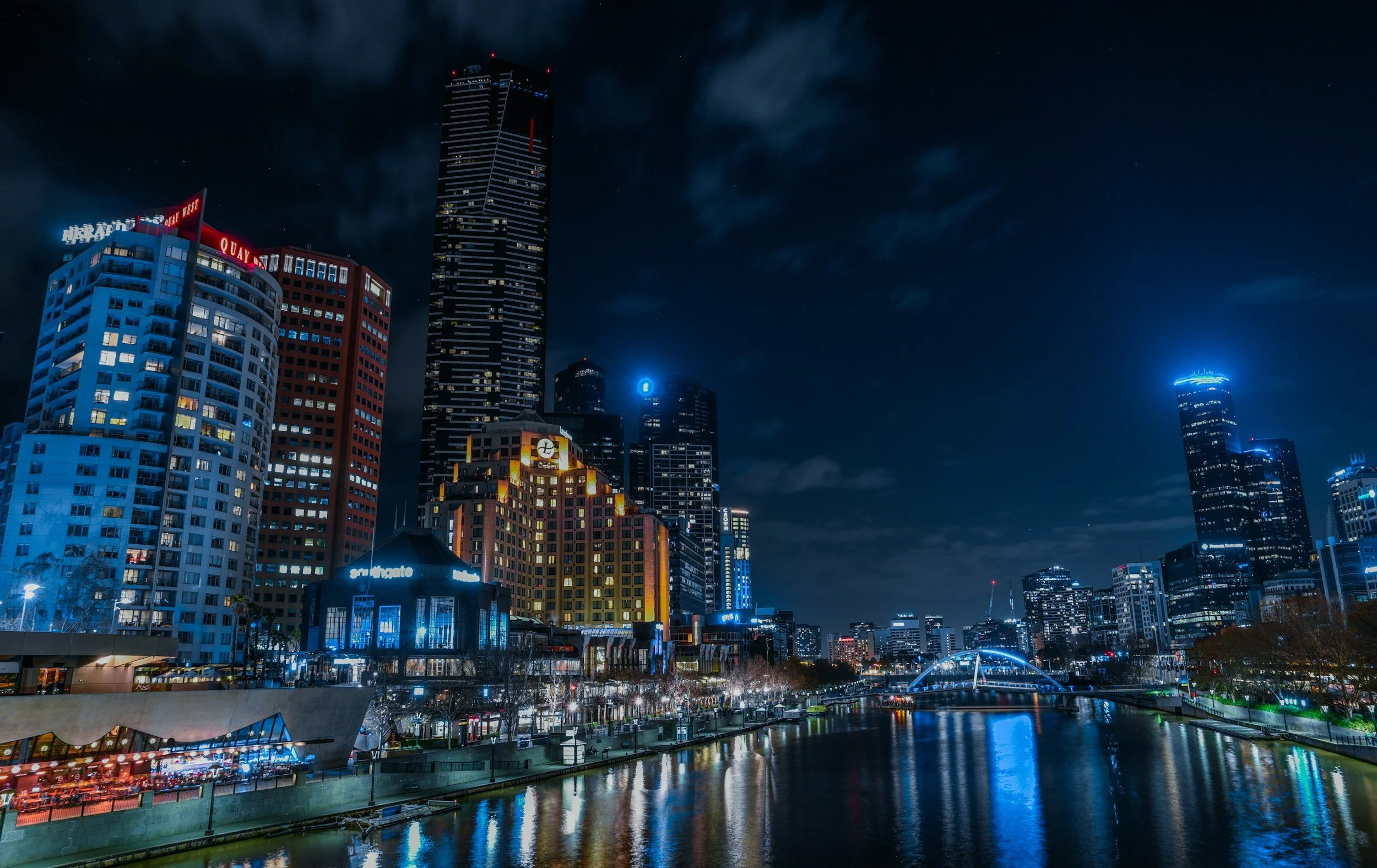 Melbourne at night