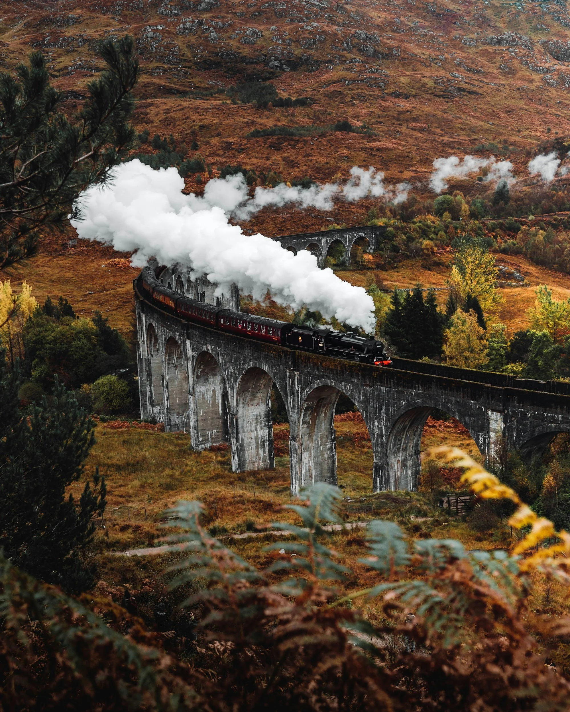 Glenfinnan Viaduct in Scotland