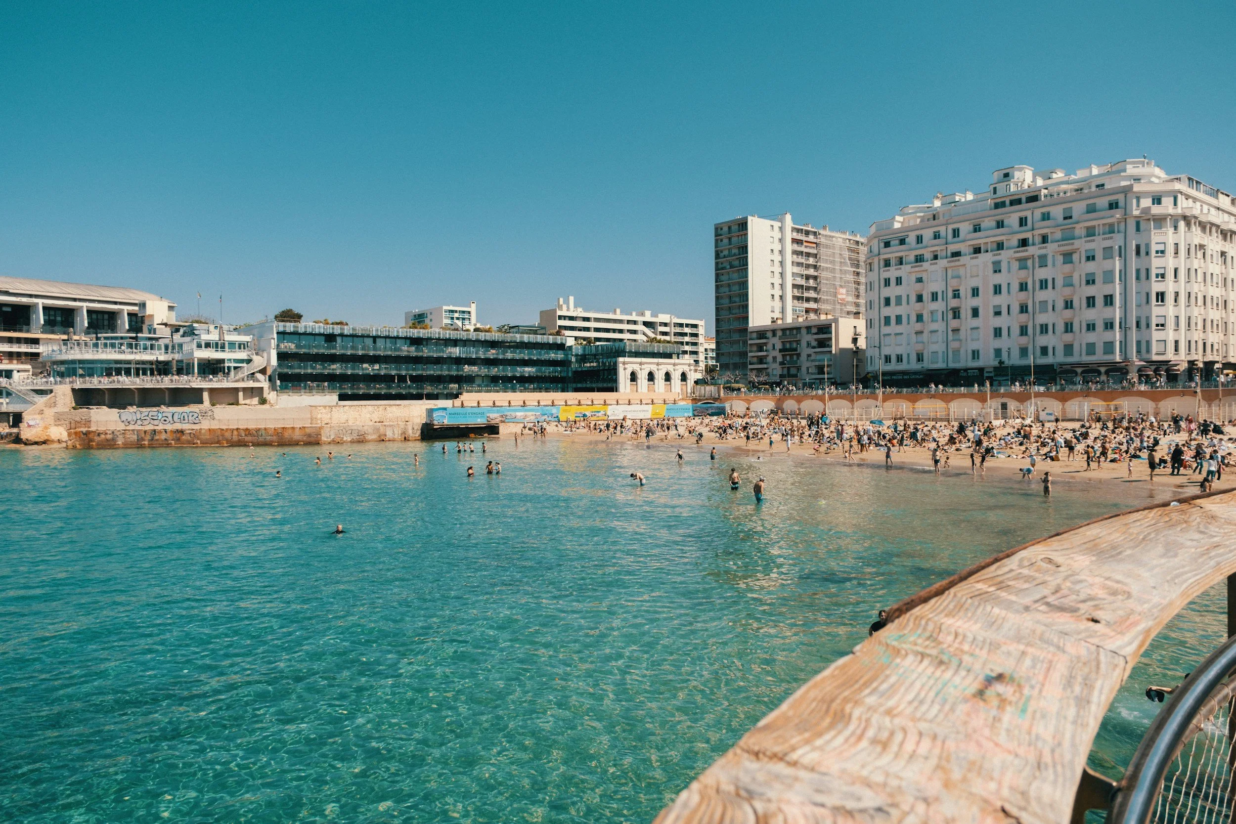 A beach in Marseille, France