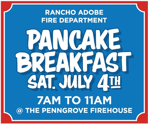 Rancho Adobe Fire Department Pancake Breakfast