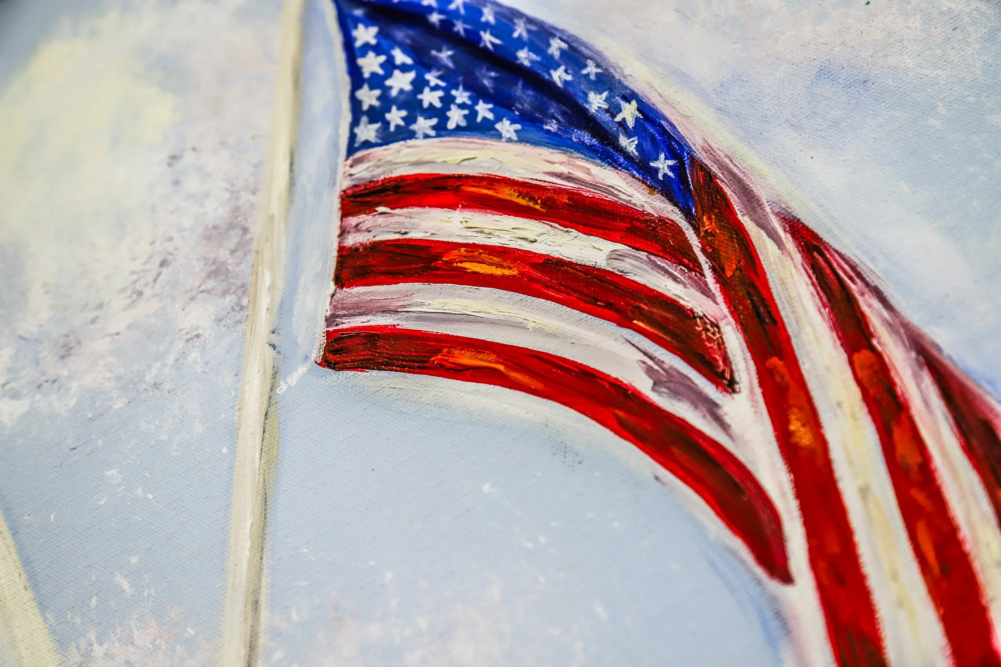 Handpainted American Flag