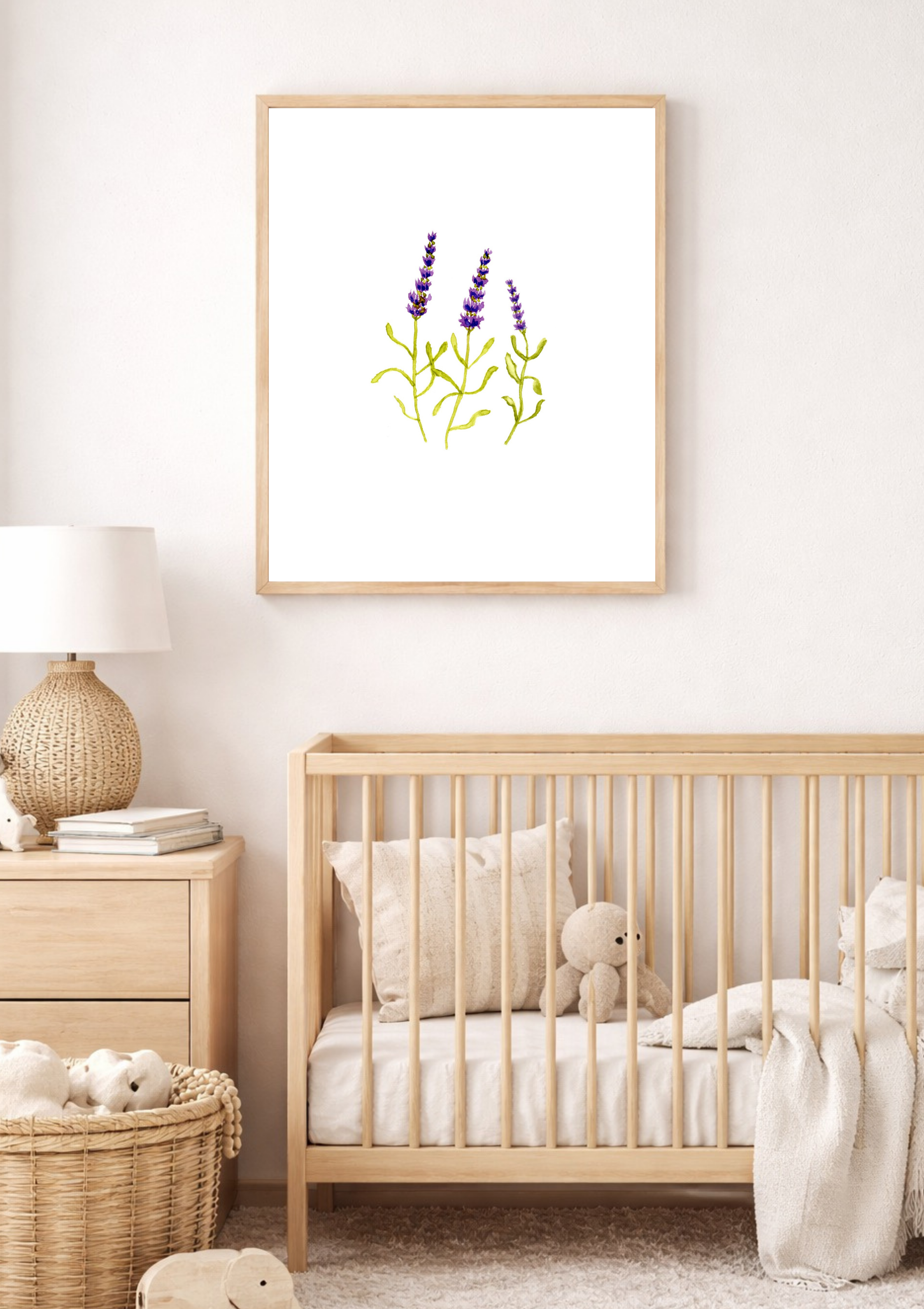 Lavender No.1 Hand-Painted Watercolor Art