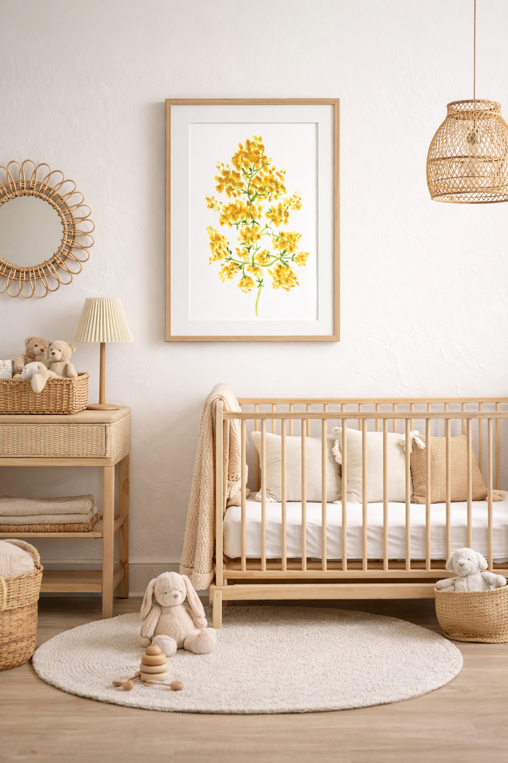 Lady's Bedstraw No.1  Hand-Painted Watercolor Art