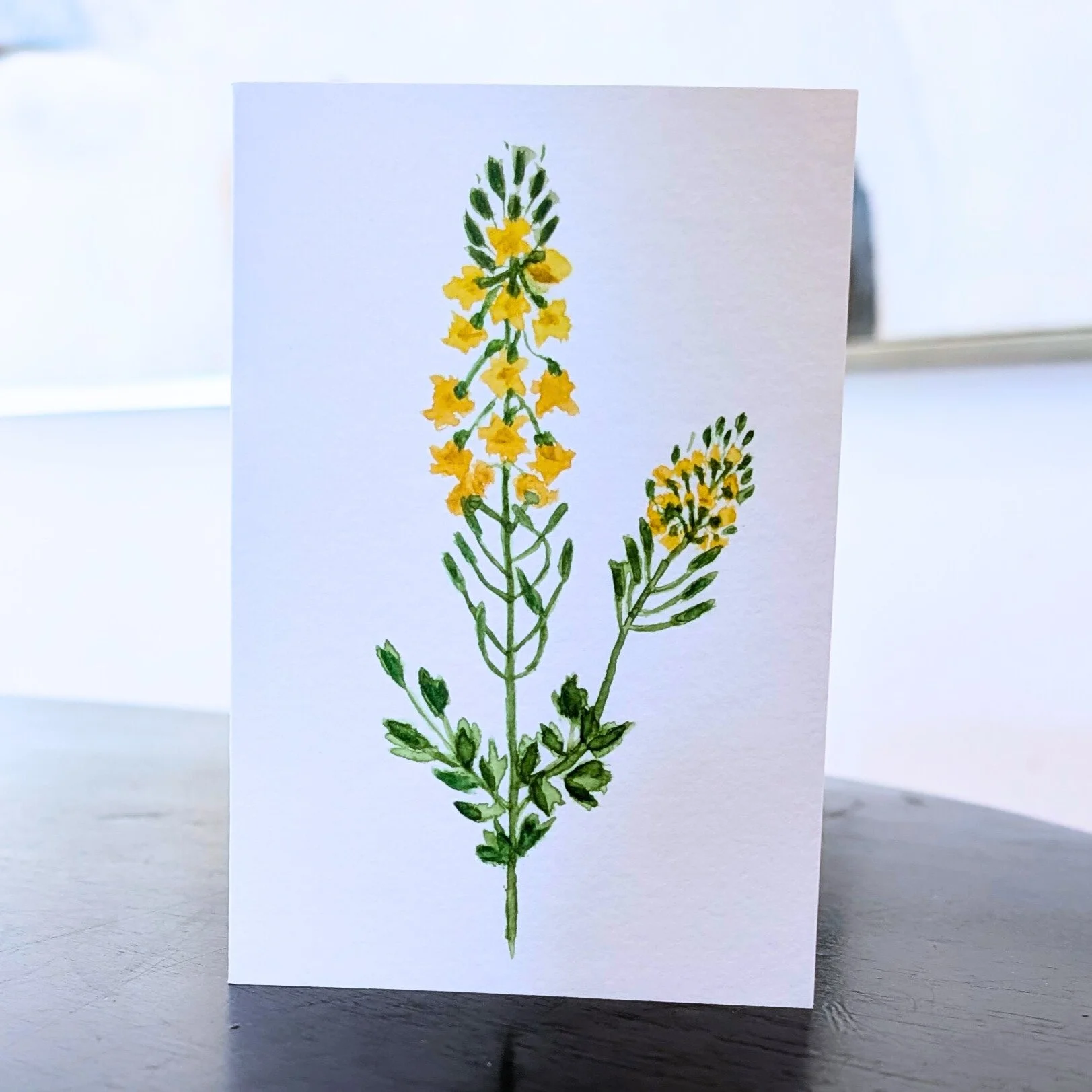 Yellow Rocket No.2 Original Watercolor Painting | 4x6