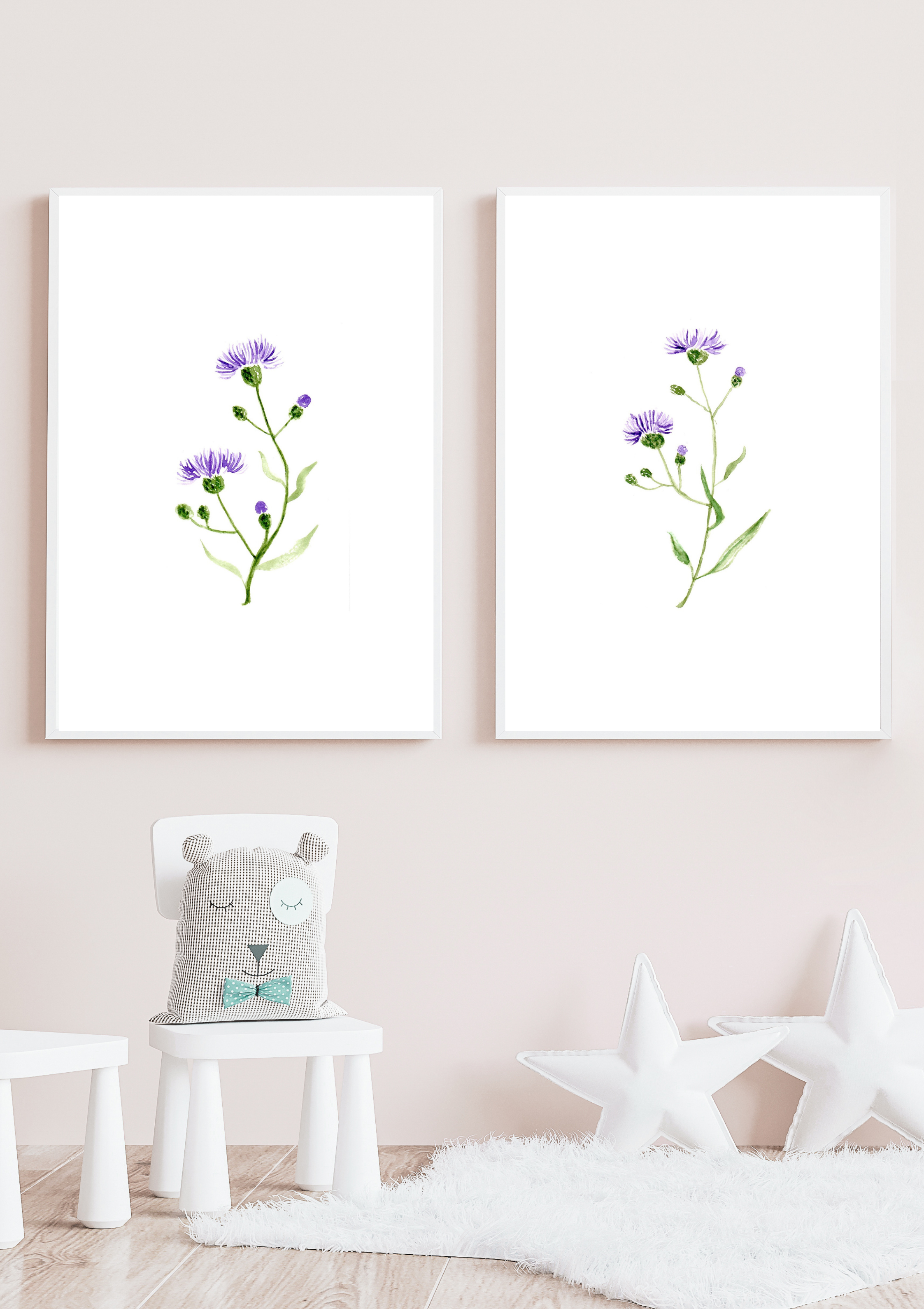 Cornflower No.1 Hand-Painted Watercolor Art