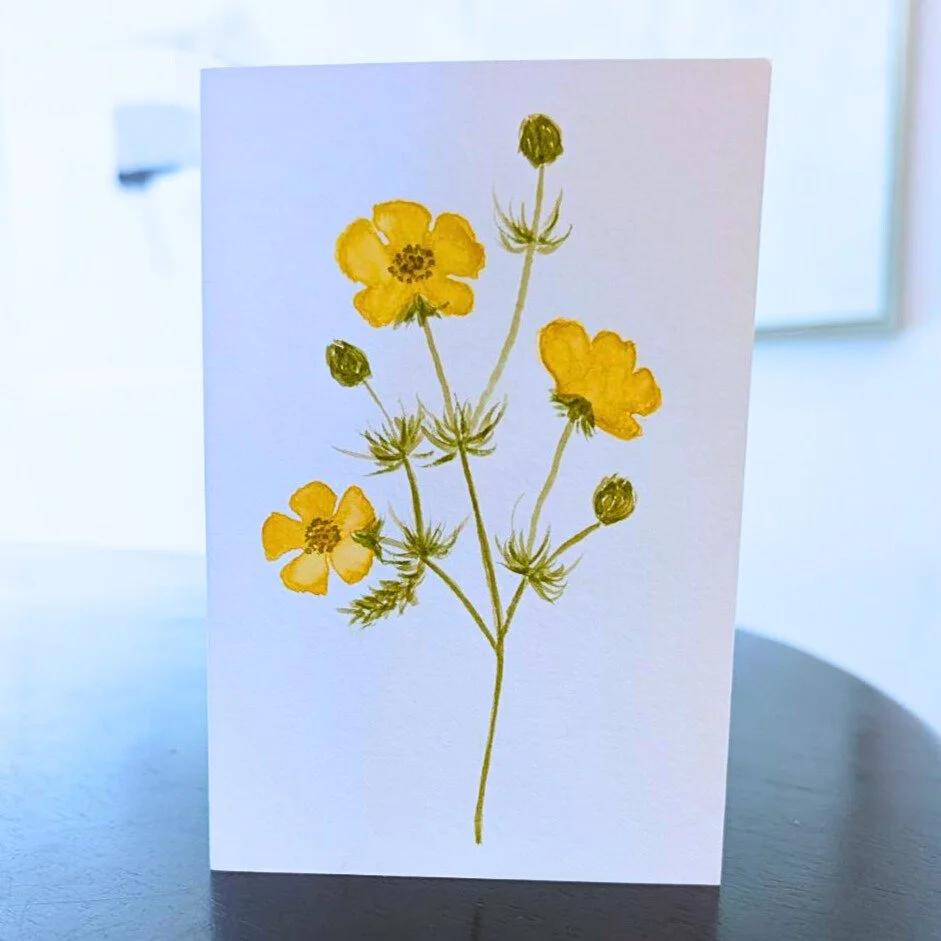Buttercup No.1 Original Watercolor Painting | 4x6