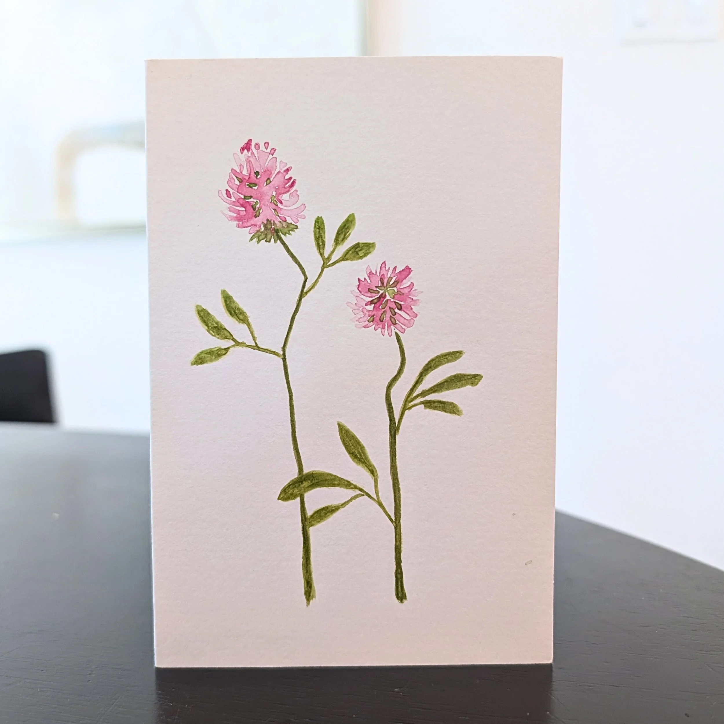 Red Clover No.2 Original Watercolor Painting | 4x6
