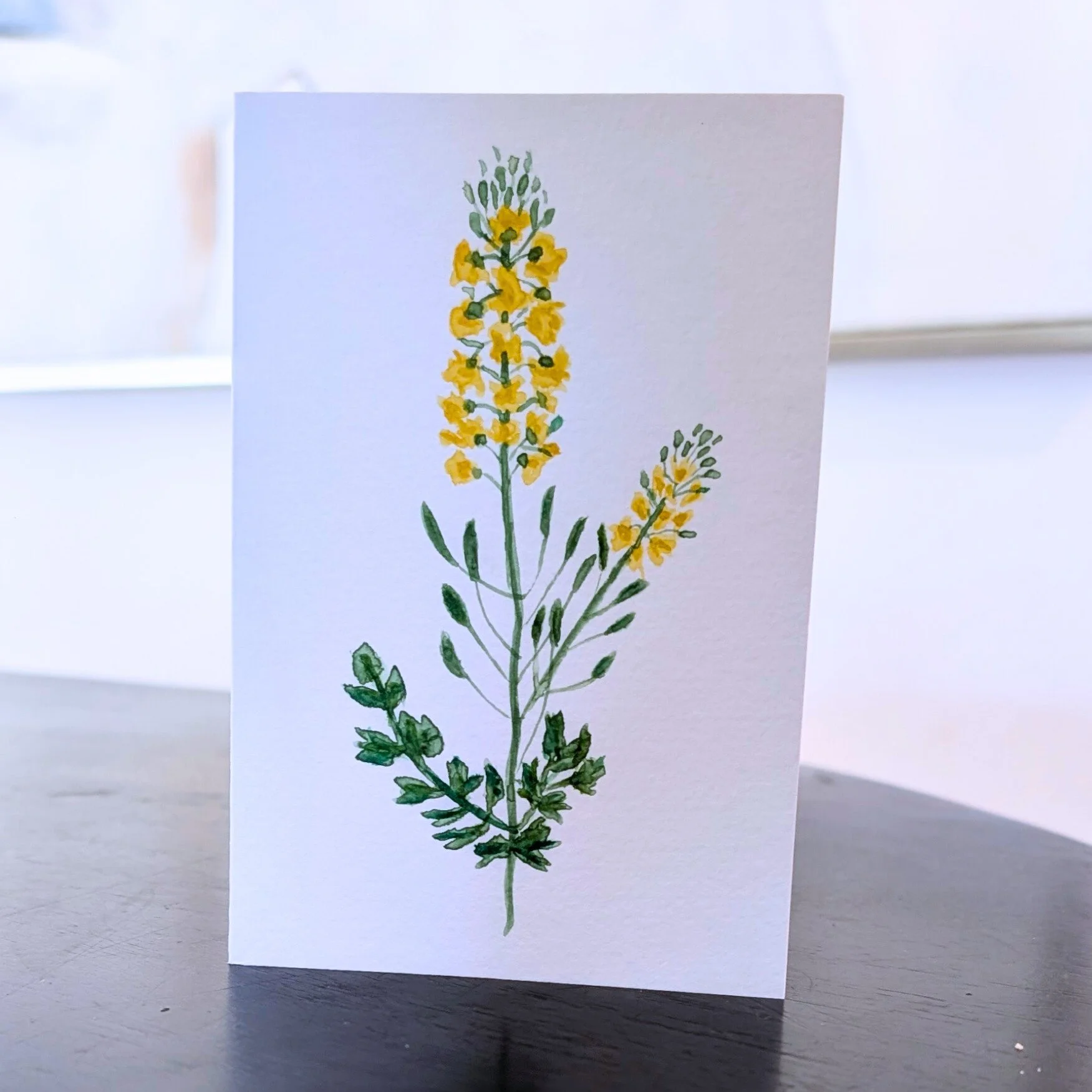 Yellow Rocket No.1 Original Watercolor Painting | 4x6