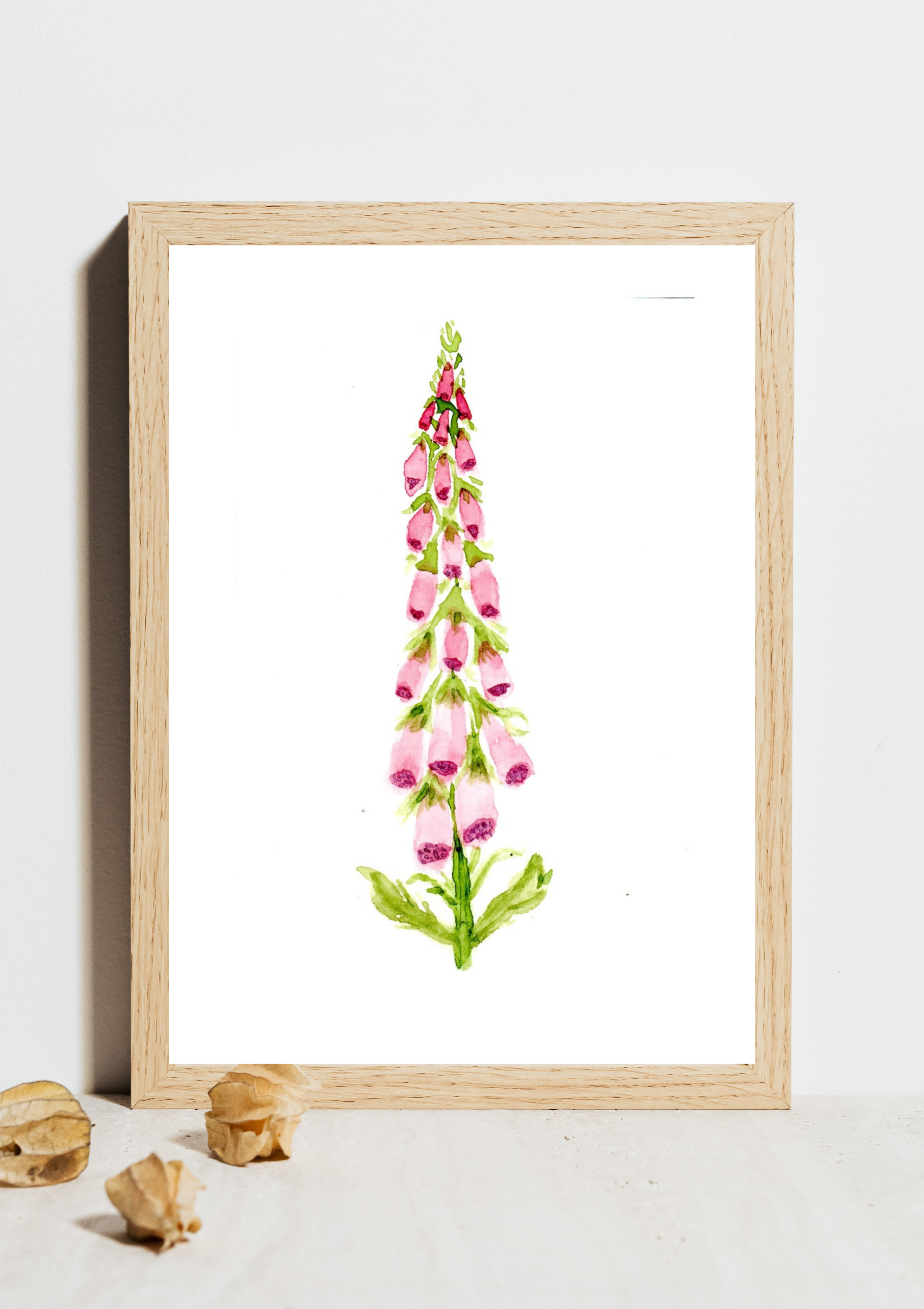 Foxgloves No.1 Hand-Painted Watercolor Art