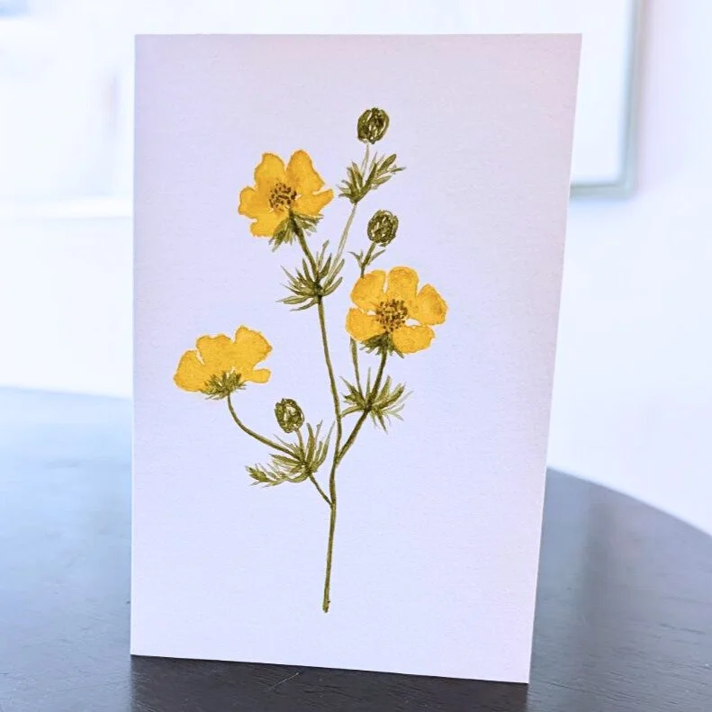 Buttercup No.2 Original Watercolor Painting | 4x6