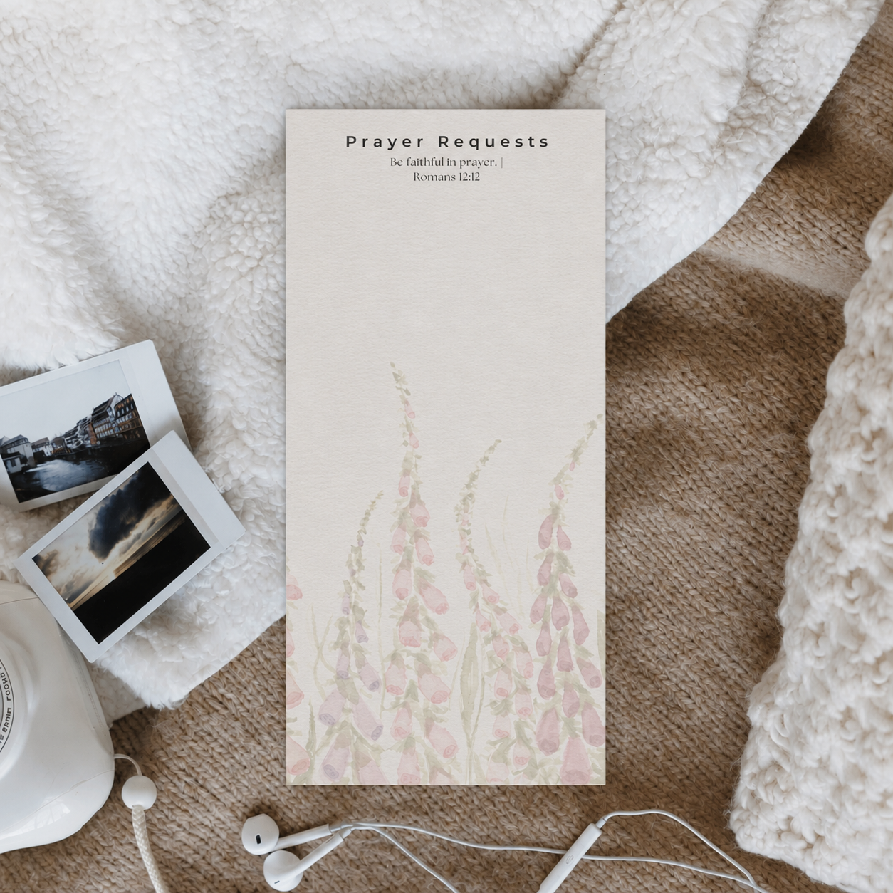 Prayer Requests Notepad | Foxgloves