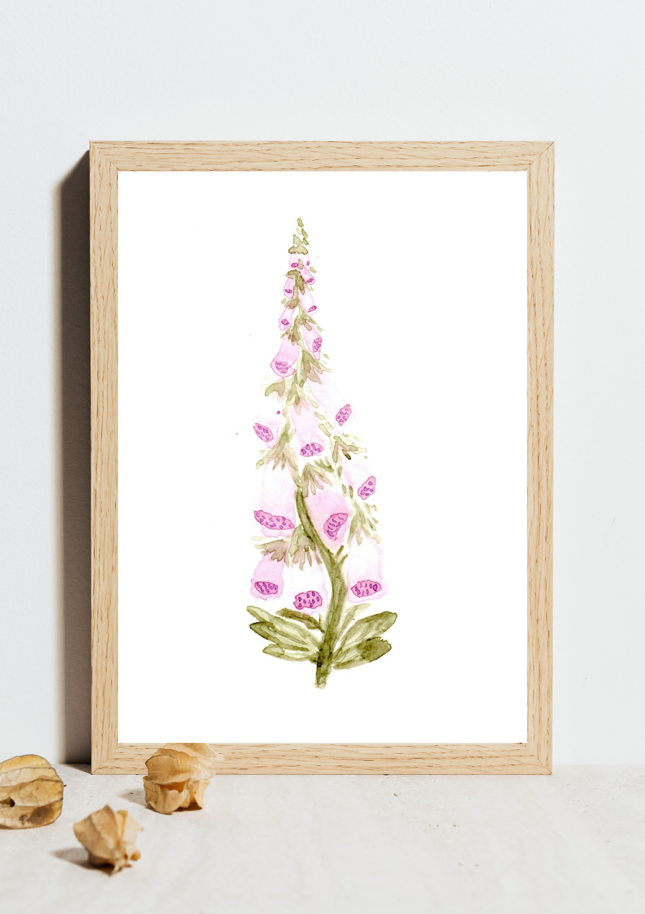 Foxgloves No.2 Hand-Painted Watercolor Art