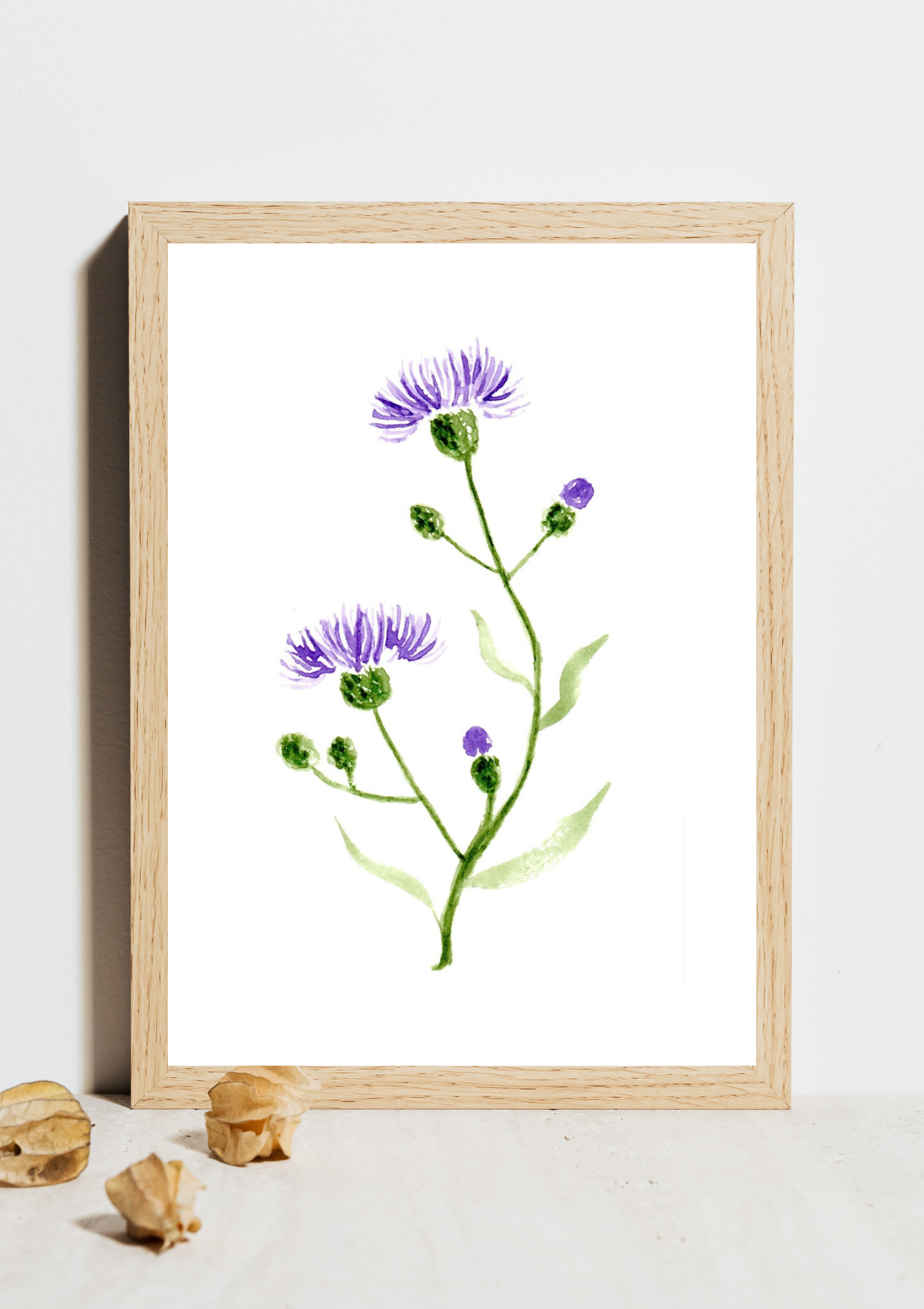 Cornflower No.2 Hand-Painted Watercolor Art