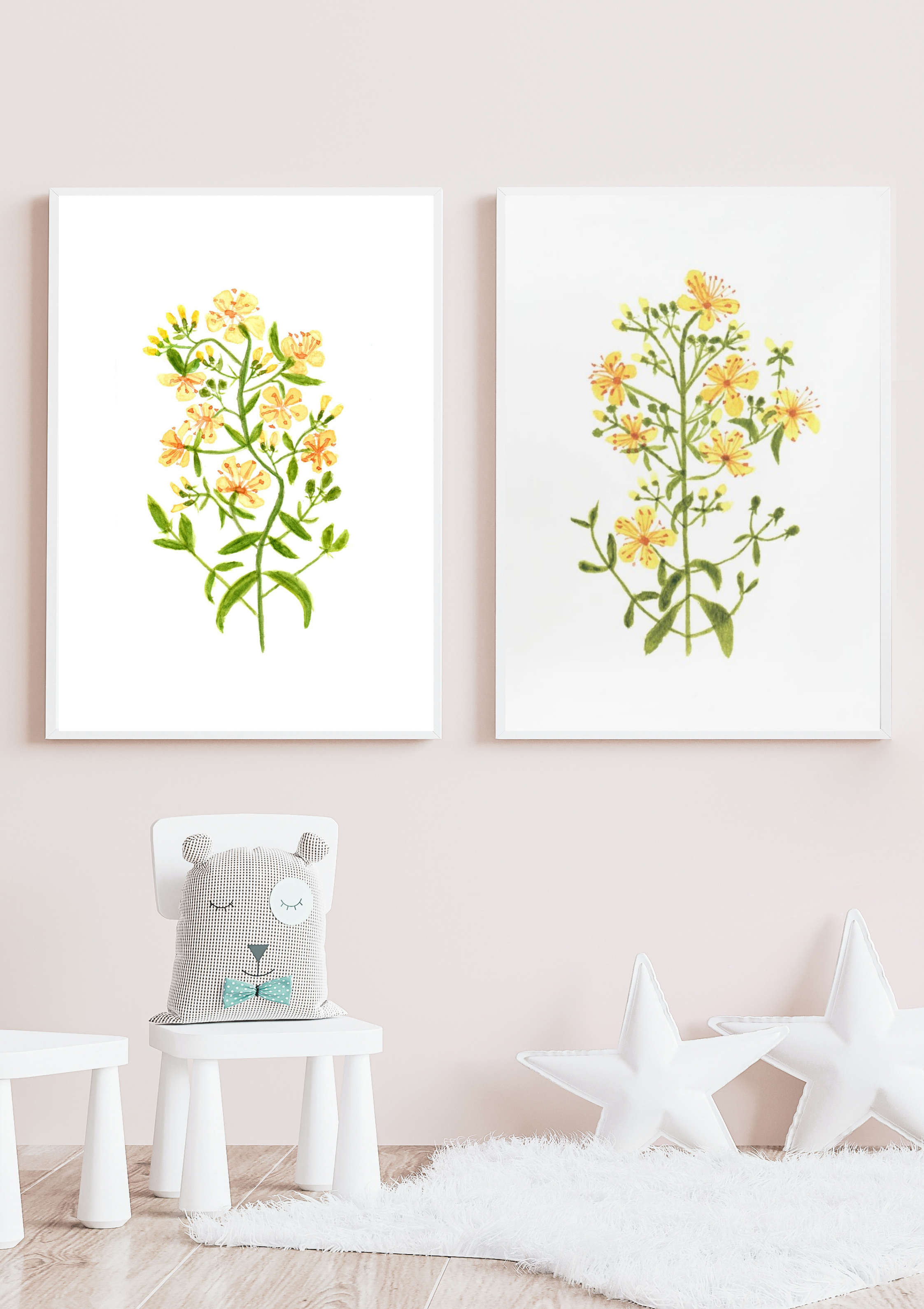 St. John's Wort No.1 Hand-Painted Watercolor Art