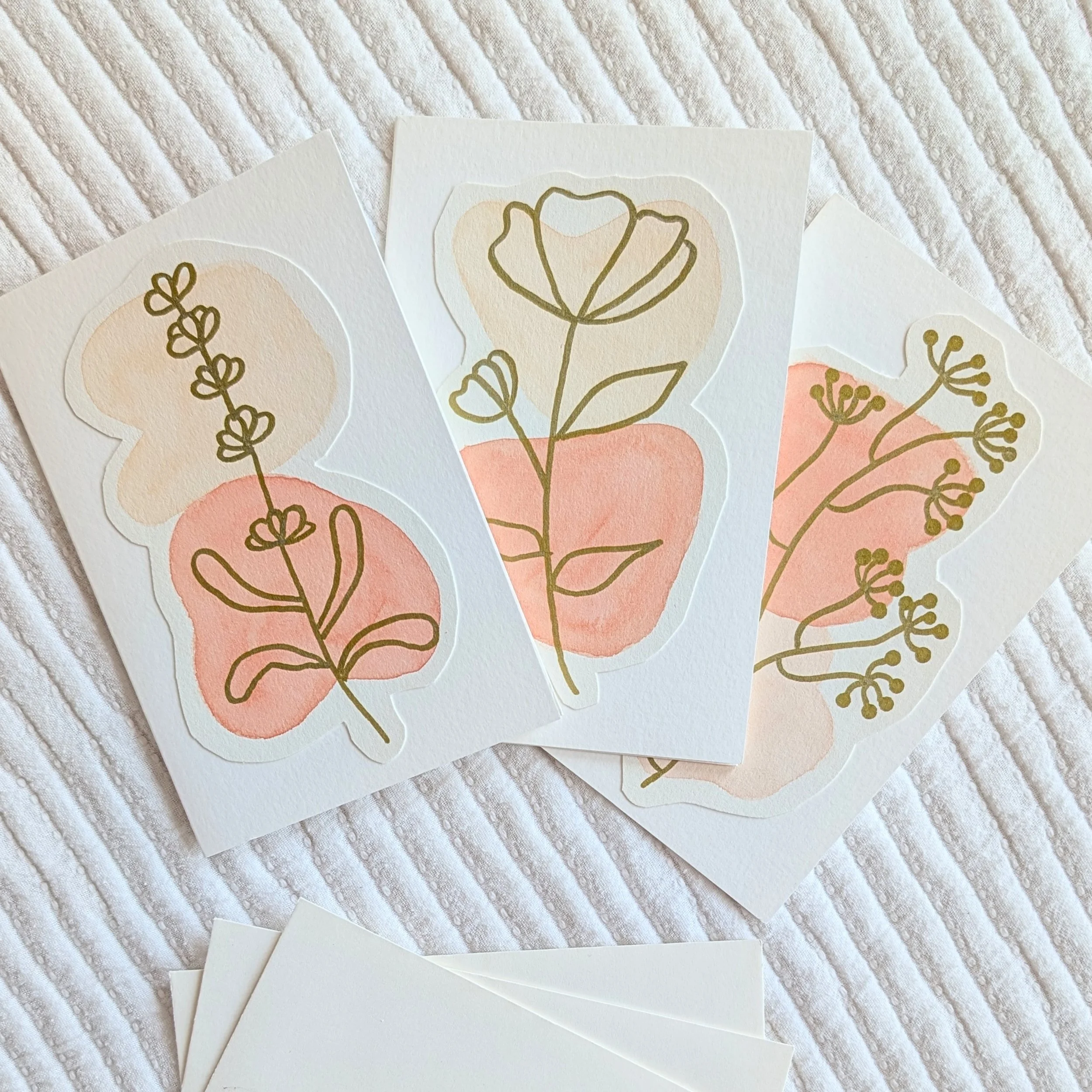 Gilded Bloom | Apricot Greeting Card Set