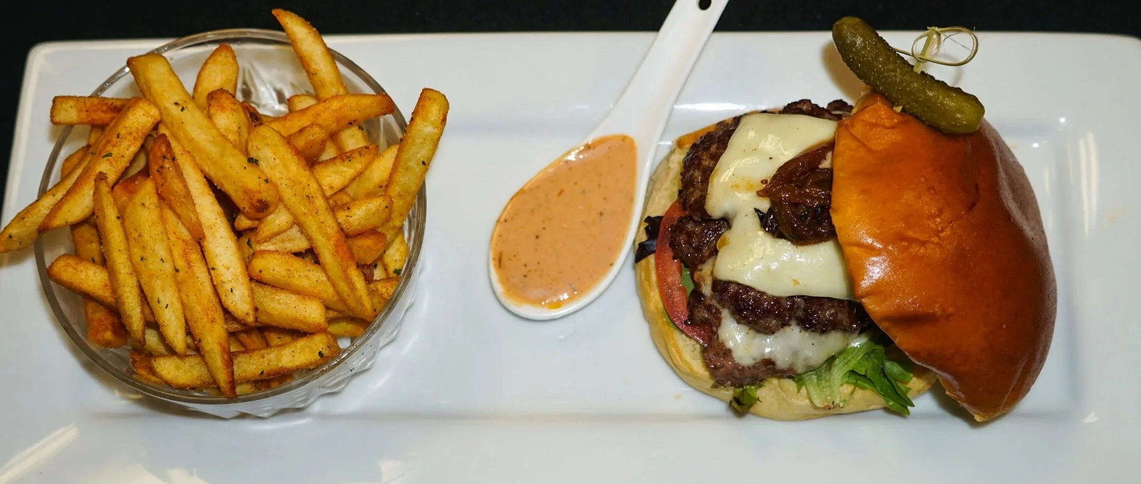 Smash Burger with Cajun Fries