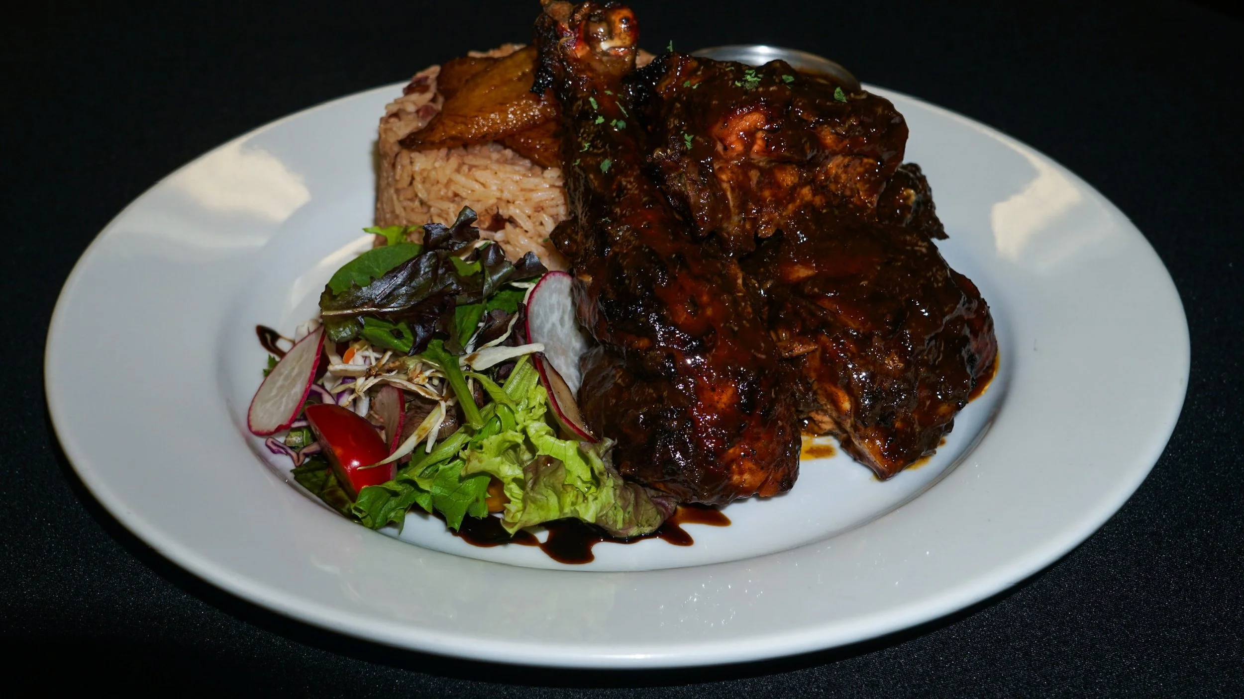 Jerk Chicken with Rice & Peas