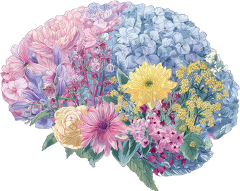 Arrangement of assorted colorful flowers, including pink, purple, yellow, and blue blooms.