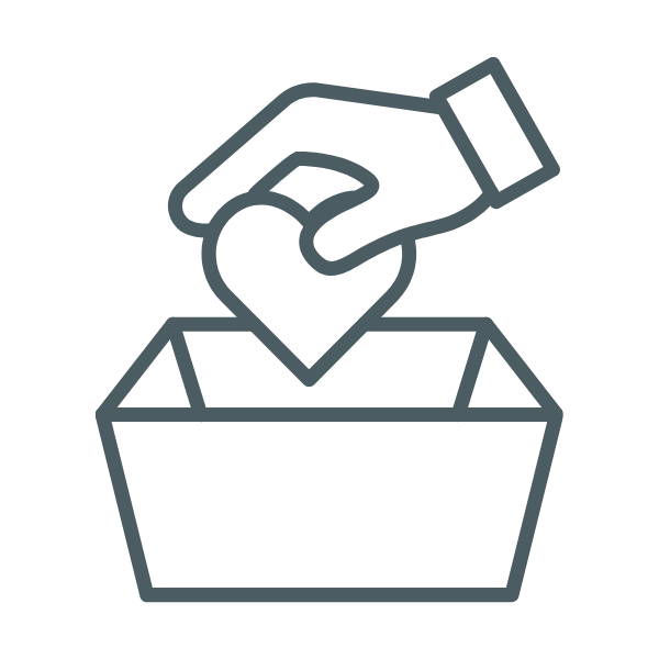 Sorting items for donation during house clearout.