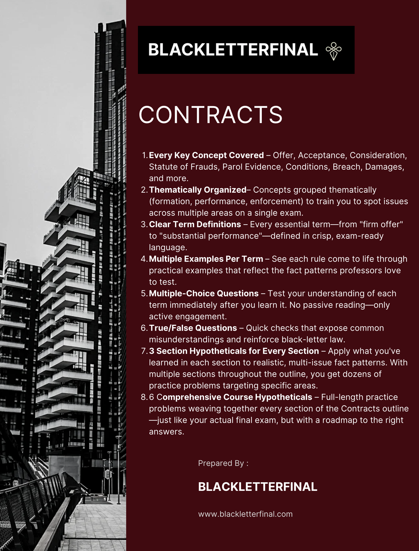 Contracts: 100 Multiple Choice & 10 Hypotheticals