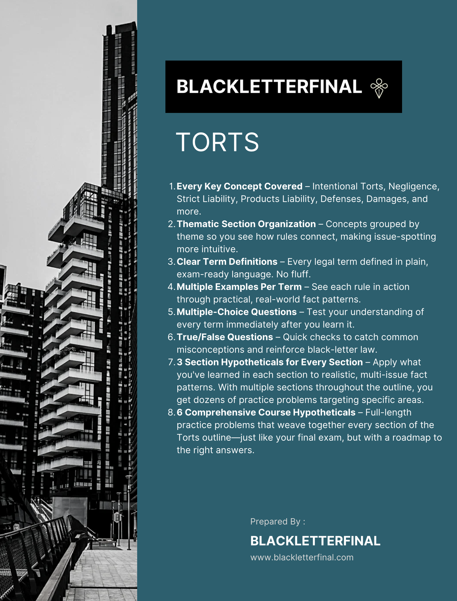 Torts: 100 Multiple Choice & 10 hypotheticals