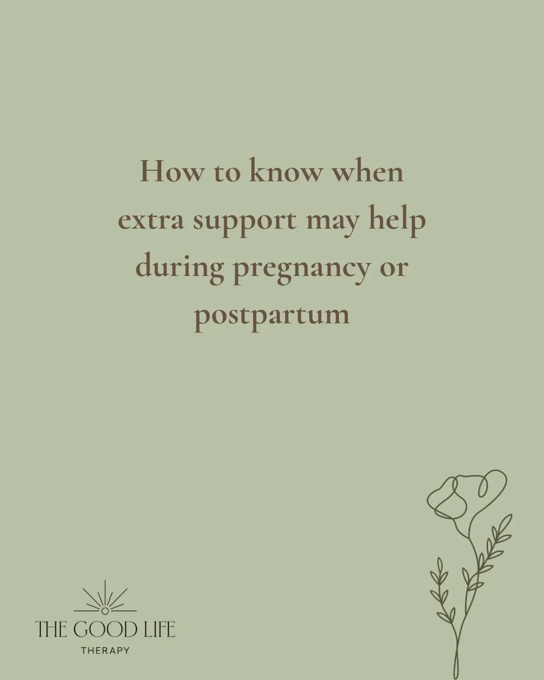 Pregnancy, postpartum, and early parenting can bring a lot of change - emotionally, physically, mentally, and relationally.

Sometimes the signs that extra support may help are not always obvious. It might look like feeling more overwhelmed than usua
