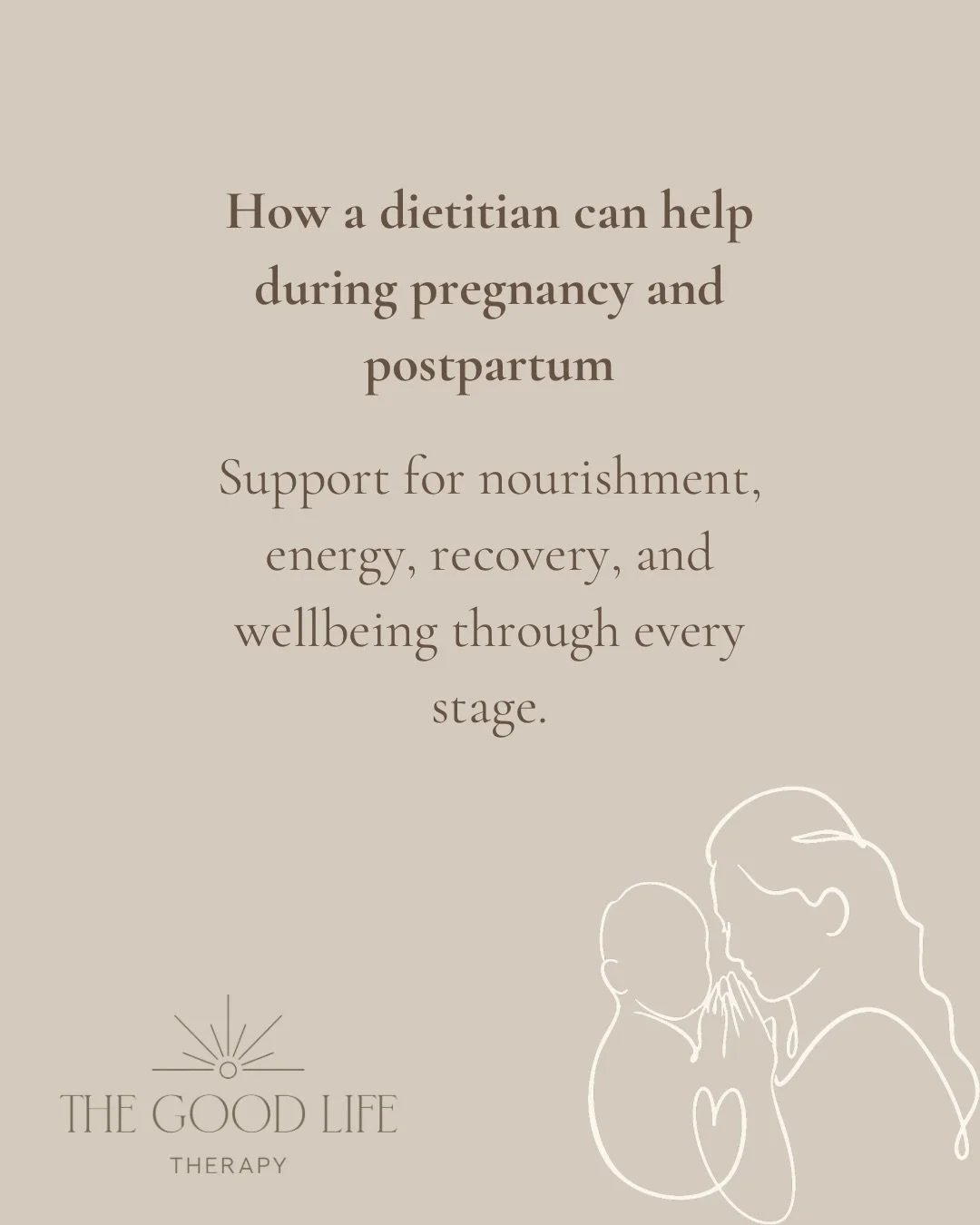 Pregnancy and postpartum can bring significant changes to your body, energy, appetite, routine, and emotional wellbeing.

For some people, food and nourishment can start to feel more complicated during this season - whether because of nausea, low ene