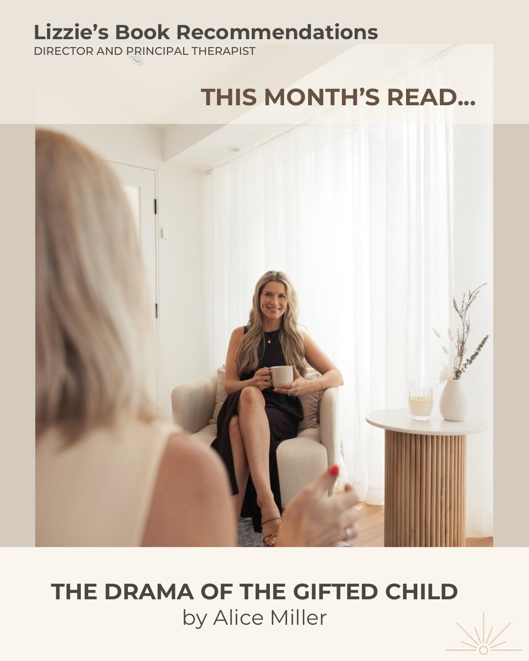 This month, Lizzie has chosen The Drama of the Gifted Child&nbsp;by Alice Miller, a deeply reflective and insightful read.

It explores how early relationships shape our emotional world, and how we may learn to adapt to others in ways that disconnect