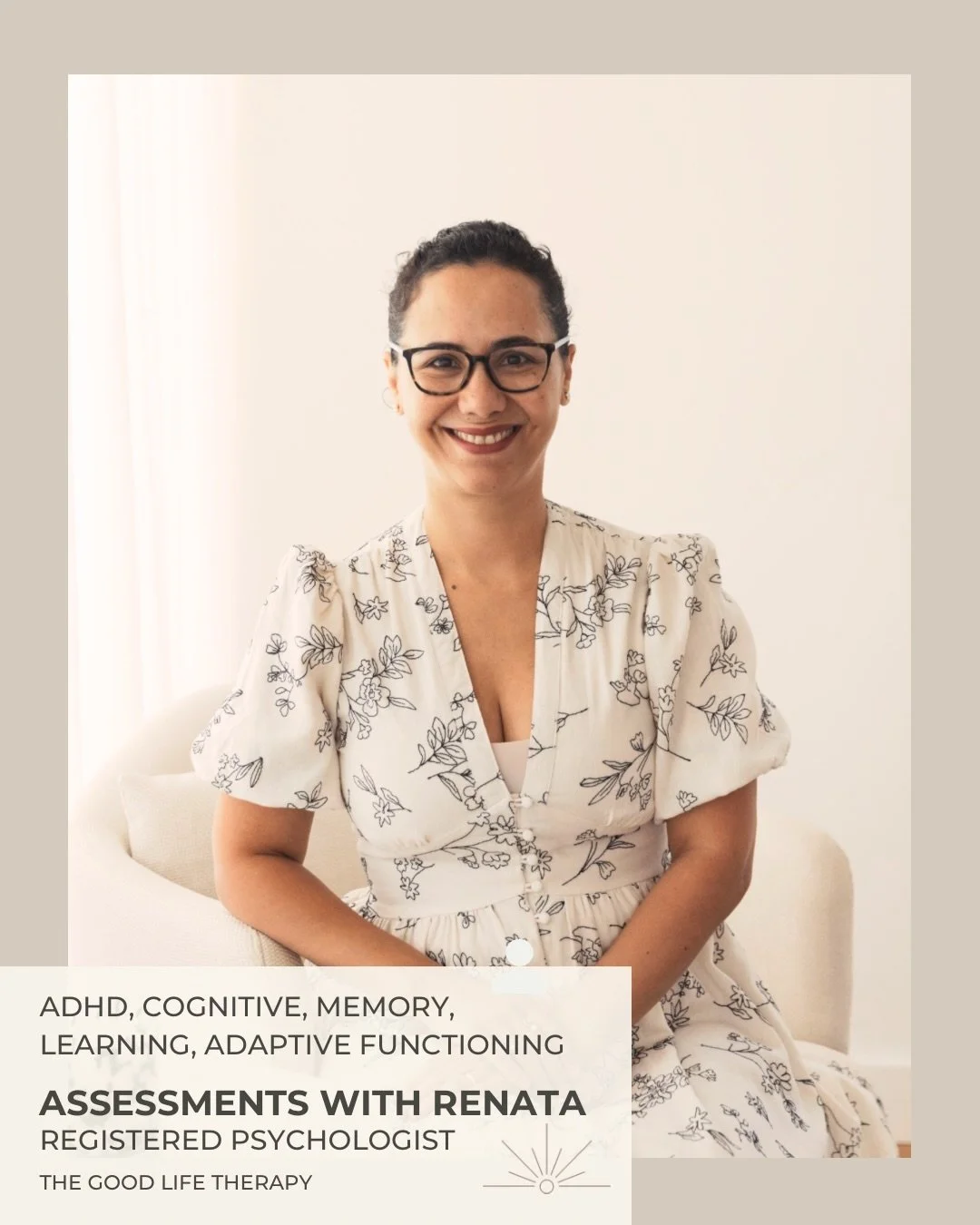 Seeking answers can be the first step towards meaningful support

Renata provides psychological assessments for children, adolescents, adults, and older adults, helping individuals and families better understand cognitive strengths, challenges, atten