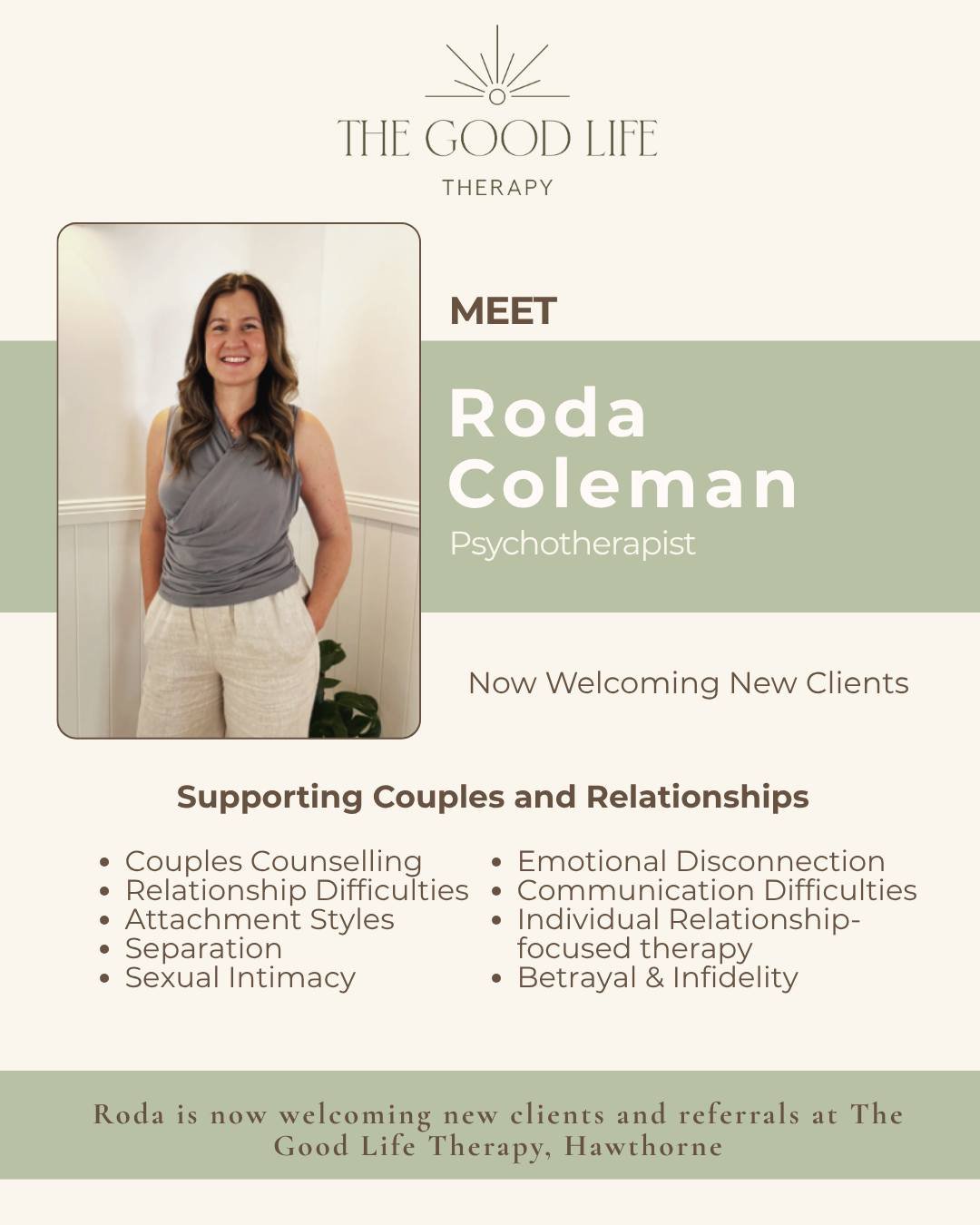 You may have noticed a new face on our feed recently&hellip; 🤍

Over the past few days, Roda has been sharing some of her insights into relationships, attachment and the patterns that can influence how couples communicate and connect

Now, we&rsquo;