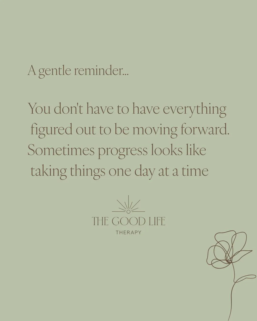 You don't have to have it all figured out 🤍

There can be so much pressure to know what comes next, to have the answer, make the right decision, feel better, or know exactly where you're heading

But sometimes progress is quieter than that

It can l