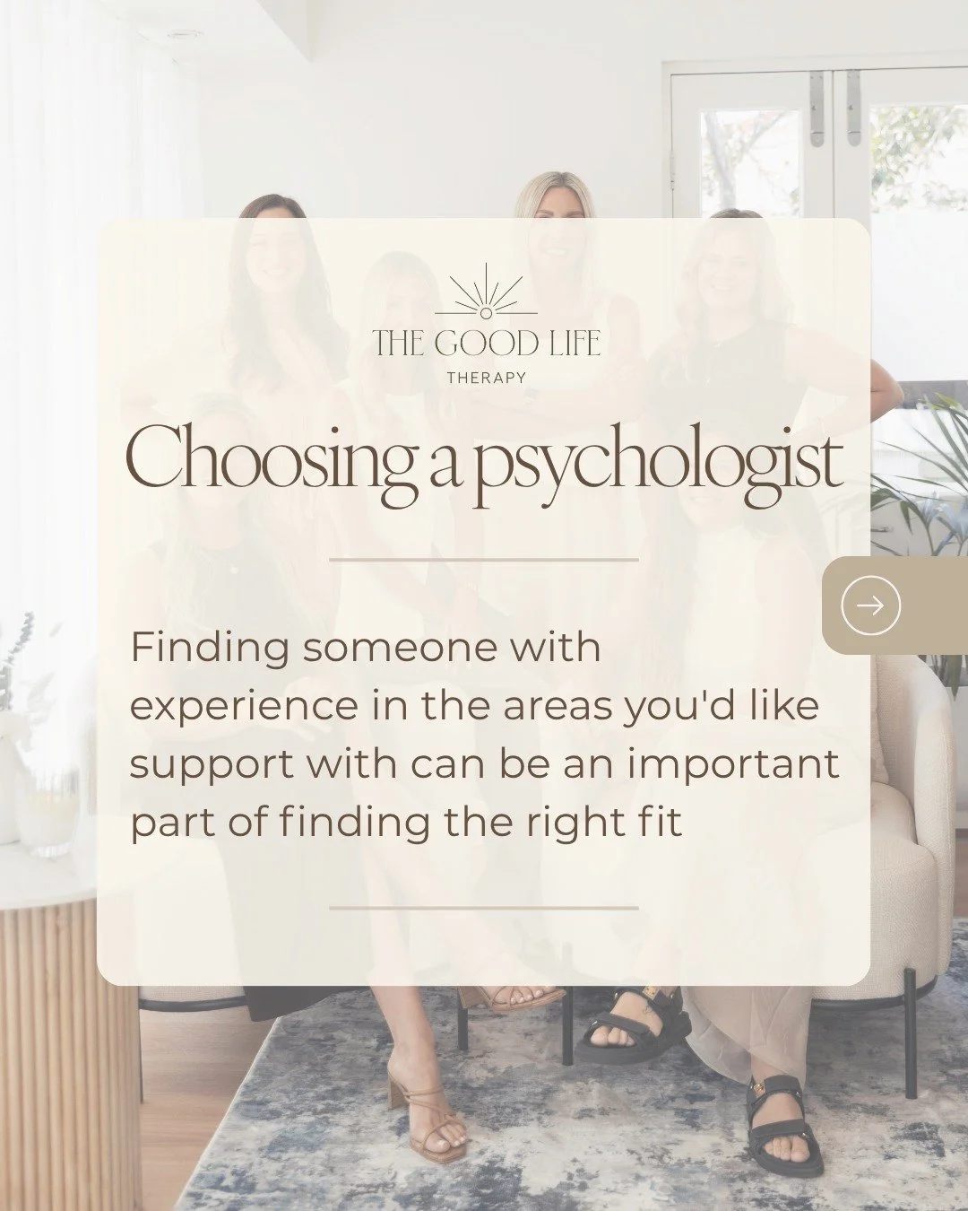Finding the right psychologist can be about finding someone whose experience, approach and areas of interest feel like the right fit for you

Our team brings together a broad range of experience across different ages, concerns and stages of life.

Th