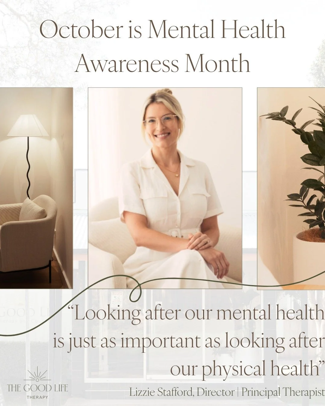 October is Mental Health Awareness Month 🤍

We often think about looking after our physical health - the food we eat, how we move our bodies, getting enough sleep and seeking support when something doesn't feel right.

Our mental health deserves tha