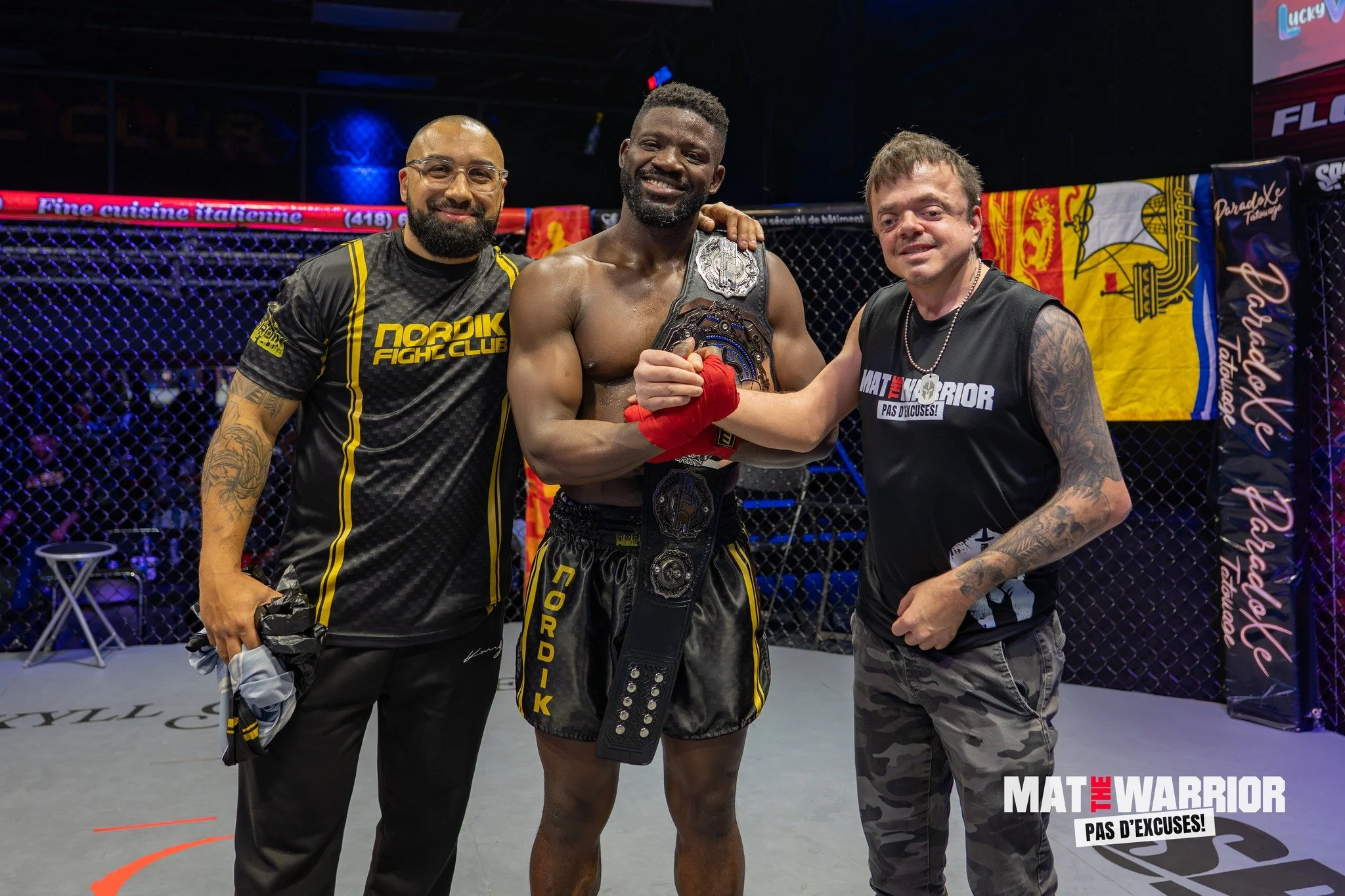 F&eacute;licitations au champion @thenightmarenabong qui a remport&eacute; la ceinture @flc_fighterleaguechampionship hier soir! 🥊🔥

Tout un combat! 💪 Merci &agrave; @murat_alex de m&rsquo;avoir invit&eacute; &agrave; cette soir&eacute;e incroyabl