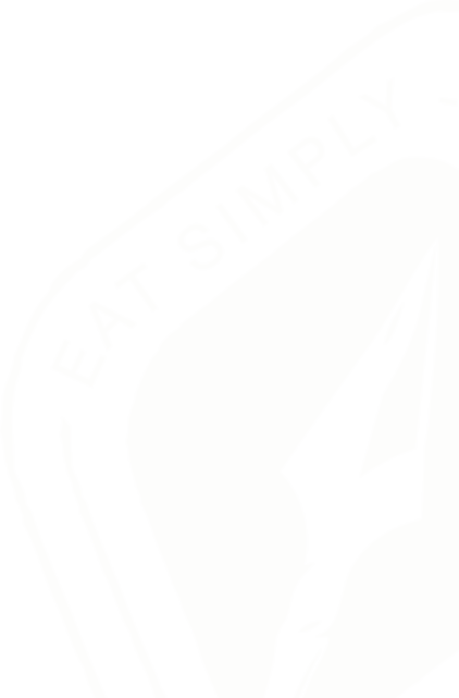 BHUMAN White Badge Logo With Tagline Eat Simply