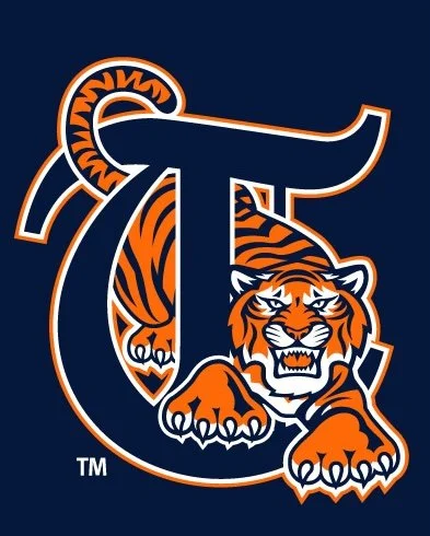 The logo of the Long Island Tigers baseball team featuring a stylized tiger and the letter 'T' on a dark background.