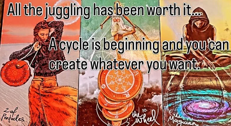 I will be at Chakra Shack 12pm to 4pm today. There is lots to juggle but you&rsquo;ve got it covered. I know you always manage to keep everything going but it would be nice to let something go. The Wheel of Fortune offers that everything is just a cy